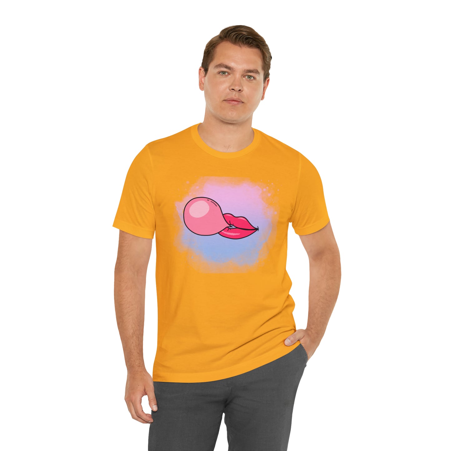 Bubble gum kiss shirt, Pink Gum Shirt, Galantine gift travel shirt, best friend trip, girls vacation trip, Unisex Jersey Short Sleeve Tee