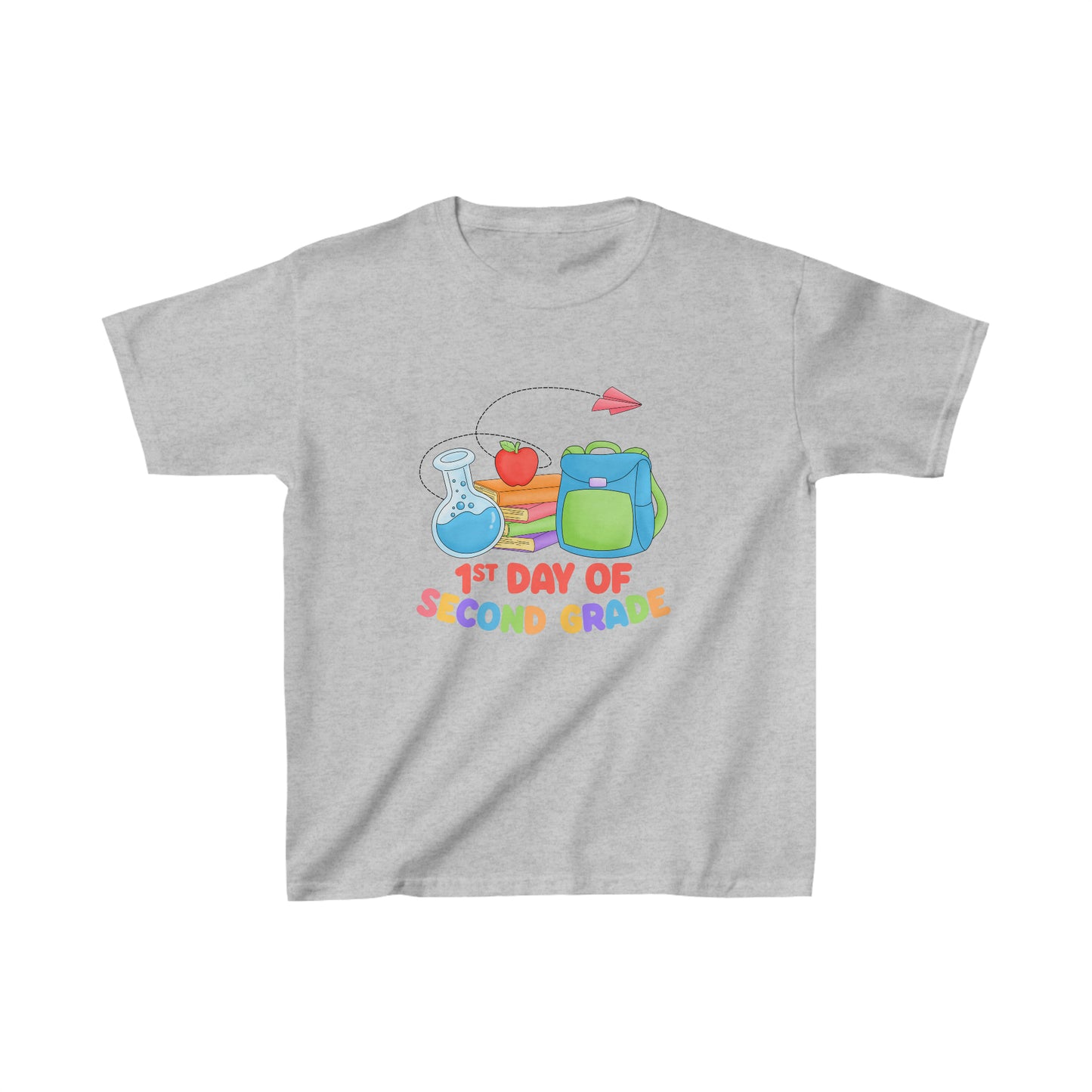 First day of school shirt Second grade shirt rolling into 2nd grade Kids Heavy Cotton™ Tee