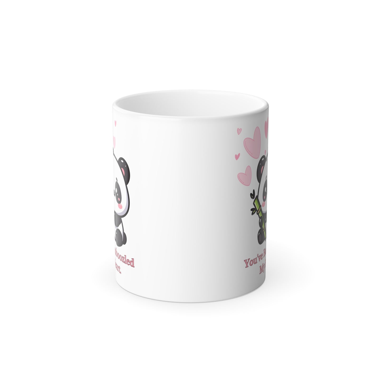 You've Bamboozled my heart mug Vday funny panda love mug bamboo pun gift proposal gift bestie gift for her gift for him Color Morphing Mug