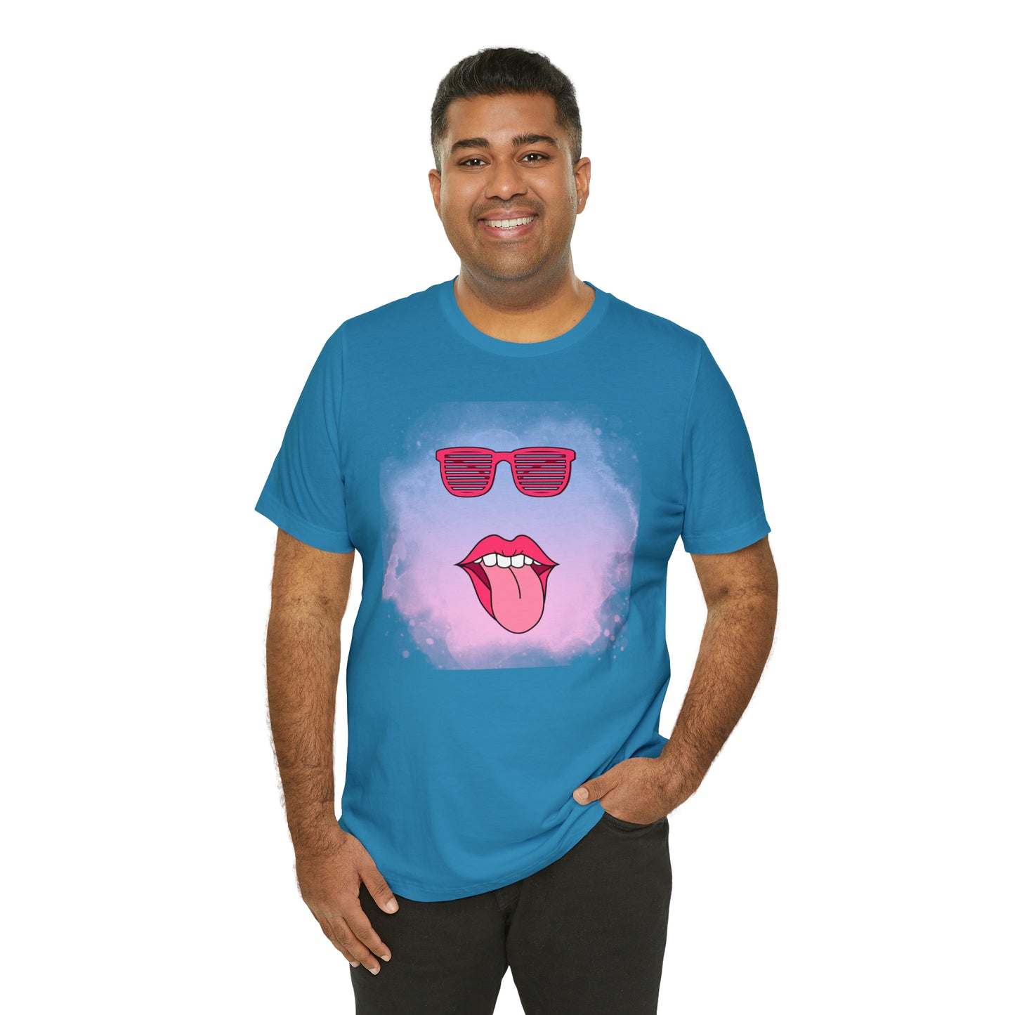 Lip Sunglasses t-shirt, Bubble gum kiss shirt,Pink Gum Shirt,Galantine gift travel shirt,best friend trip,girls vacation trip, Unisex Jersey