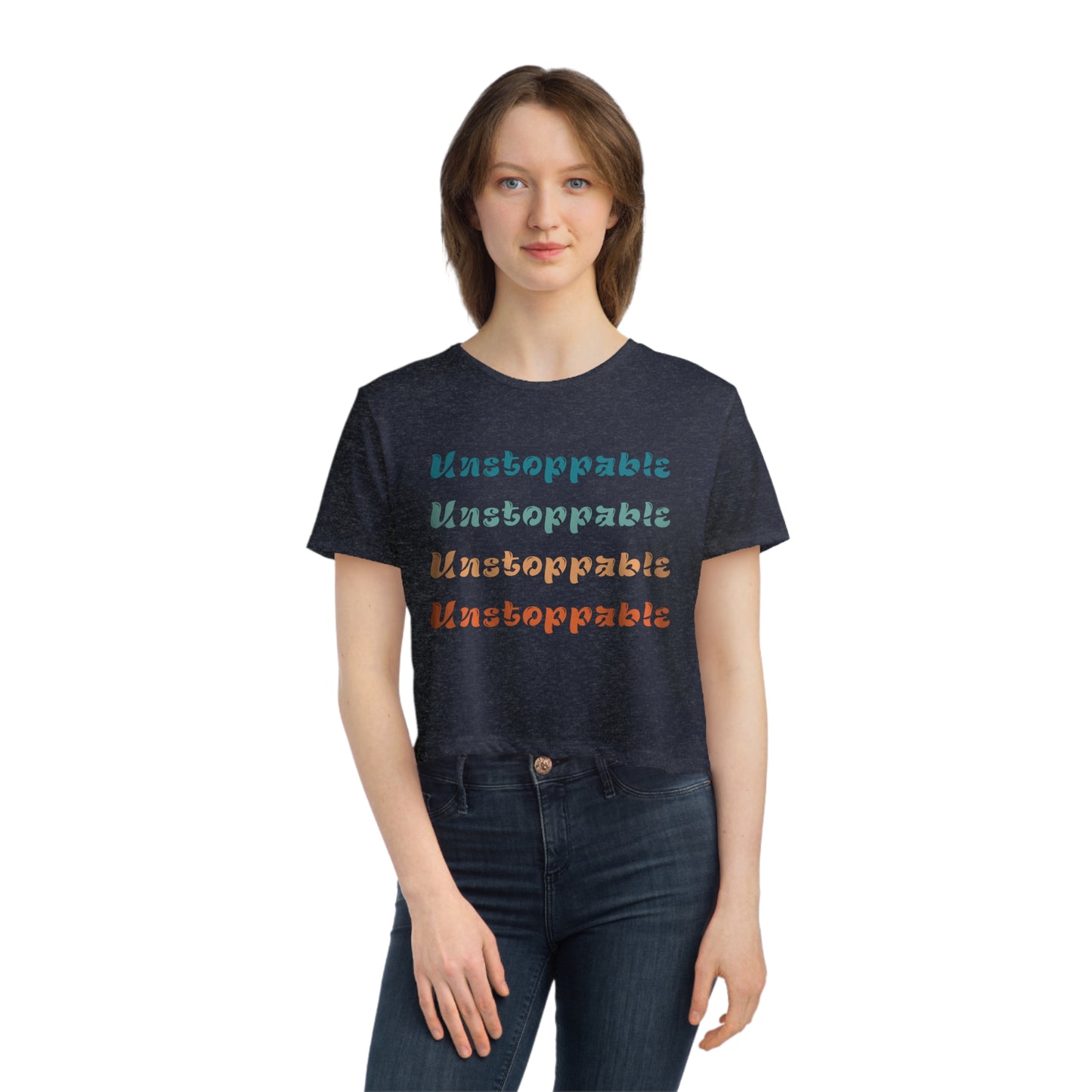 Unstoppable Crop top gift for her gift for him yoga crop top women T-shirt the universe is always on my side zen shirt Women's Cropped Tee