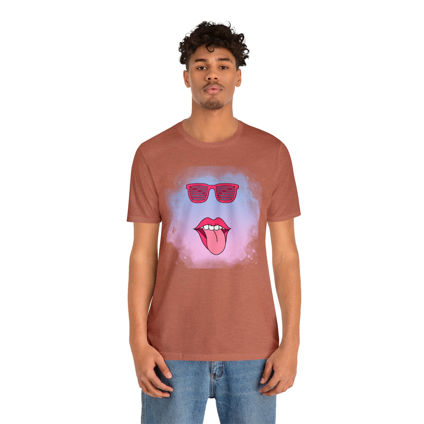 Lip Sunglasses t-shirt, Bubble gum kiss shirt,Pink Gum Shirt,Galantine gift travel shirt,best friend trip,girls vacation trip, Unisex Jersey
