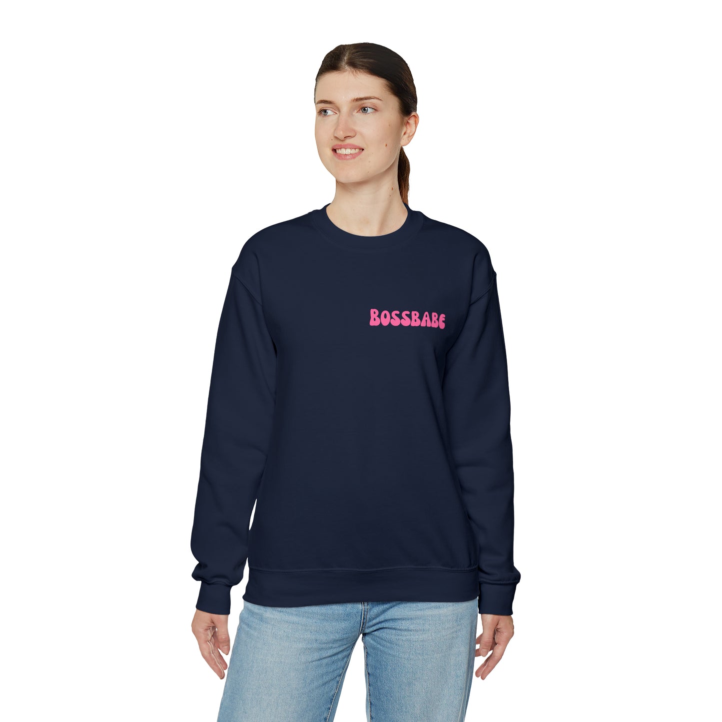 Bossbabe sweater Girlboss Sweatshirt Just a girlboss building her empire Bossbabe gift entrepreneur Unisex Heavy Blend Crewneck Sweatshirt