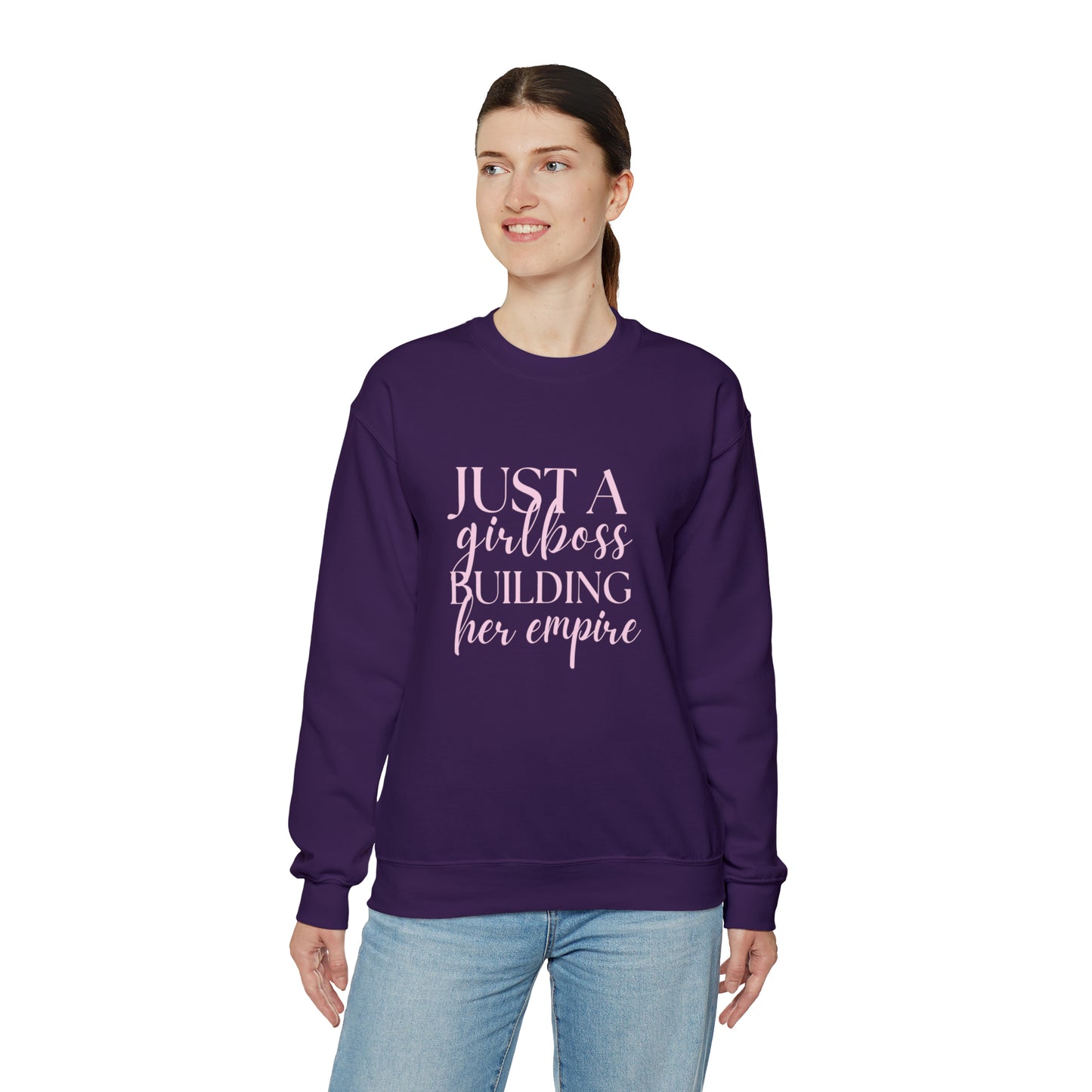Boss Babe sweatshirt,Girlboss Sweatshirt, Just a girlboss building her empire, Bossbabe sweater,Christmas gift for her,Birthday gift