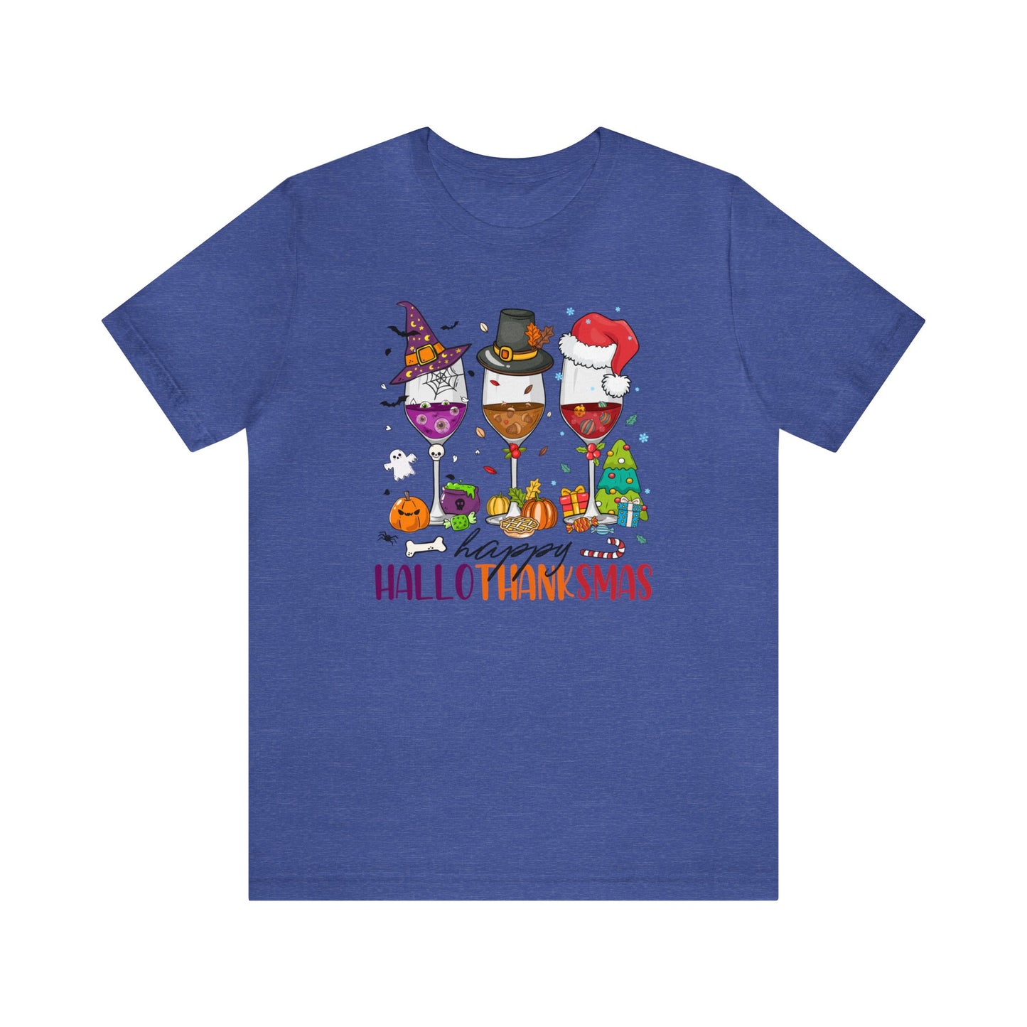 Wine lover shirt Happy holidays shirt Hallothanksmas gift for her gift for him happy Hallothanksmas Shirt Christmas gift Thanksgiving shirt