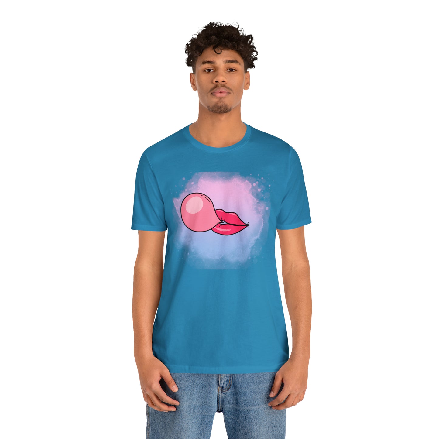 Bubble gum kiss shirt, Pink Gum Shirt, Galantine gift travel shirt, best friend trip, girls vacation trip, Unisex Jersey Short Sleeve Tee