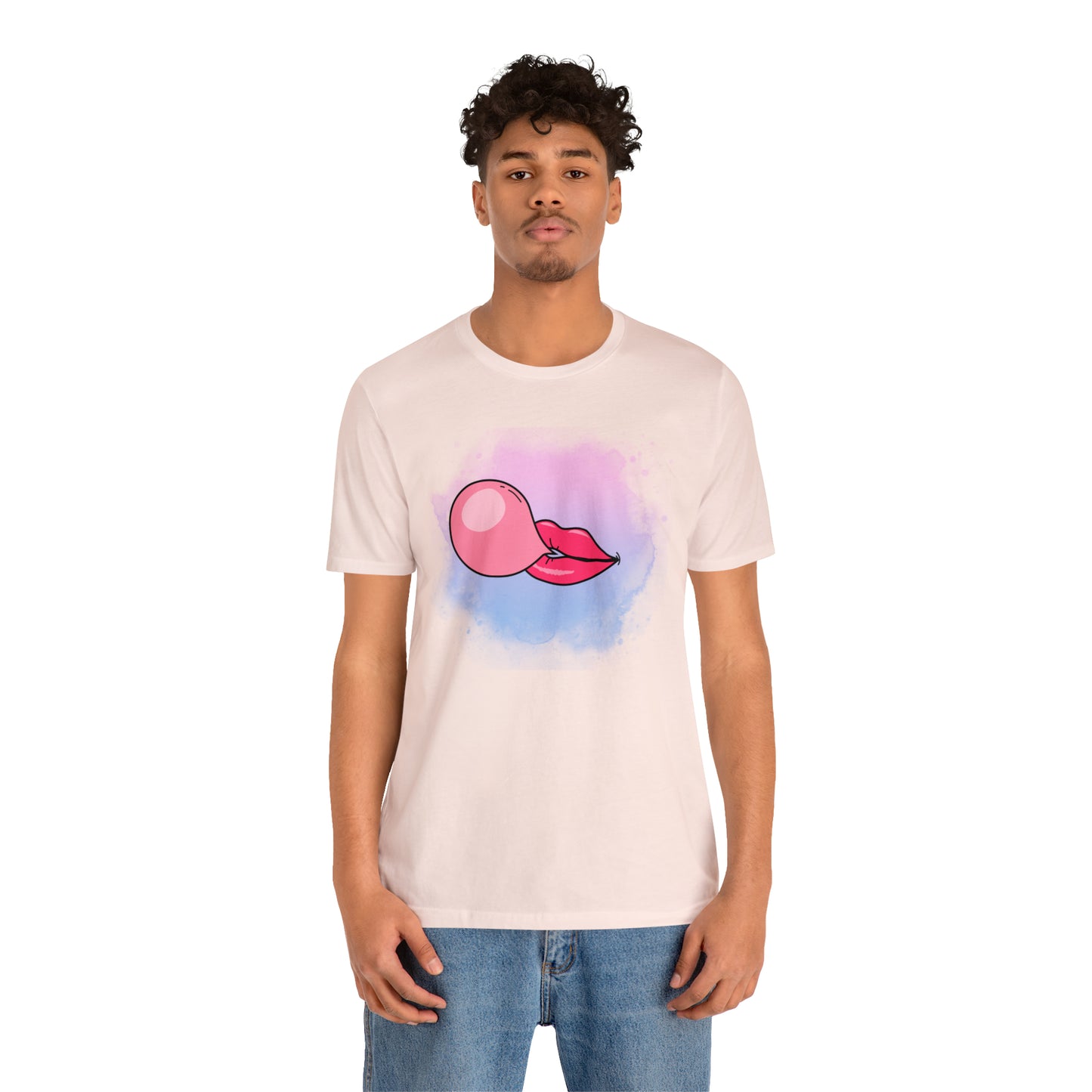 Bubble gum kiss shirt, Pink Gum Shirt, Galantine gift travel shirt, best friend trip, girls vacation trip, Unisex Jersey Short Sleeve Tee