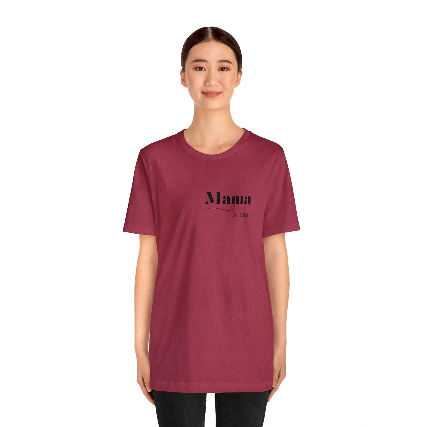 Mama shirt mama date shirt pregnancy reveal shirt new mom shirt Christmas gift for her gift for him bridal shower gift