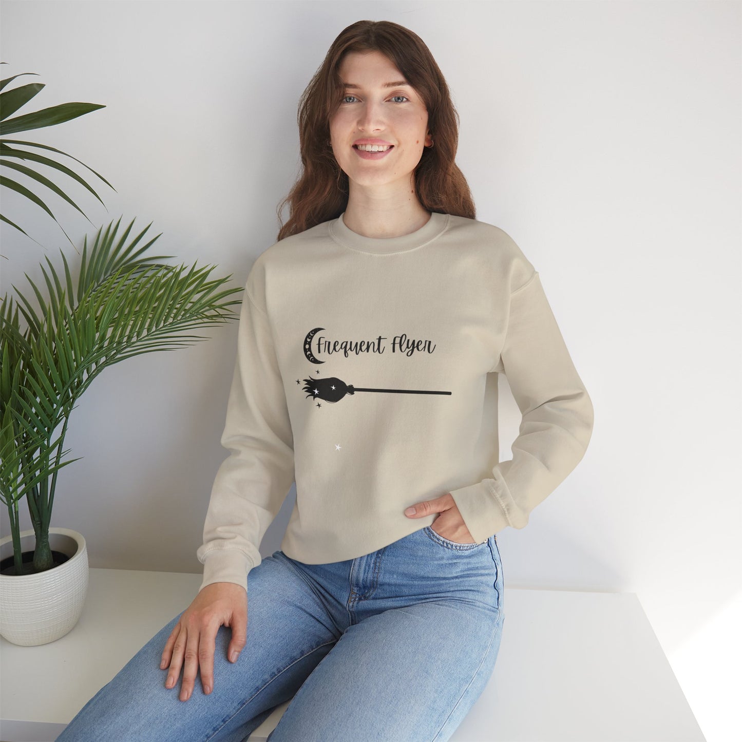 Frequent Flyer sweater Witchy sweatshirt Wicked Halloween sweater Witches broom shirt wizard HalloweenSweatshirt Halloween Sweater Christmas