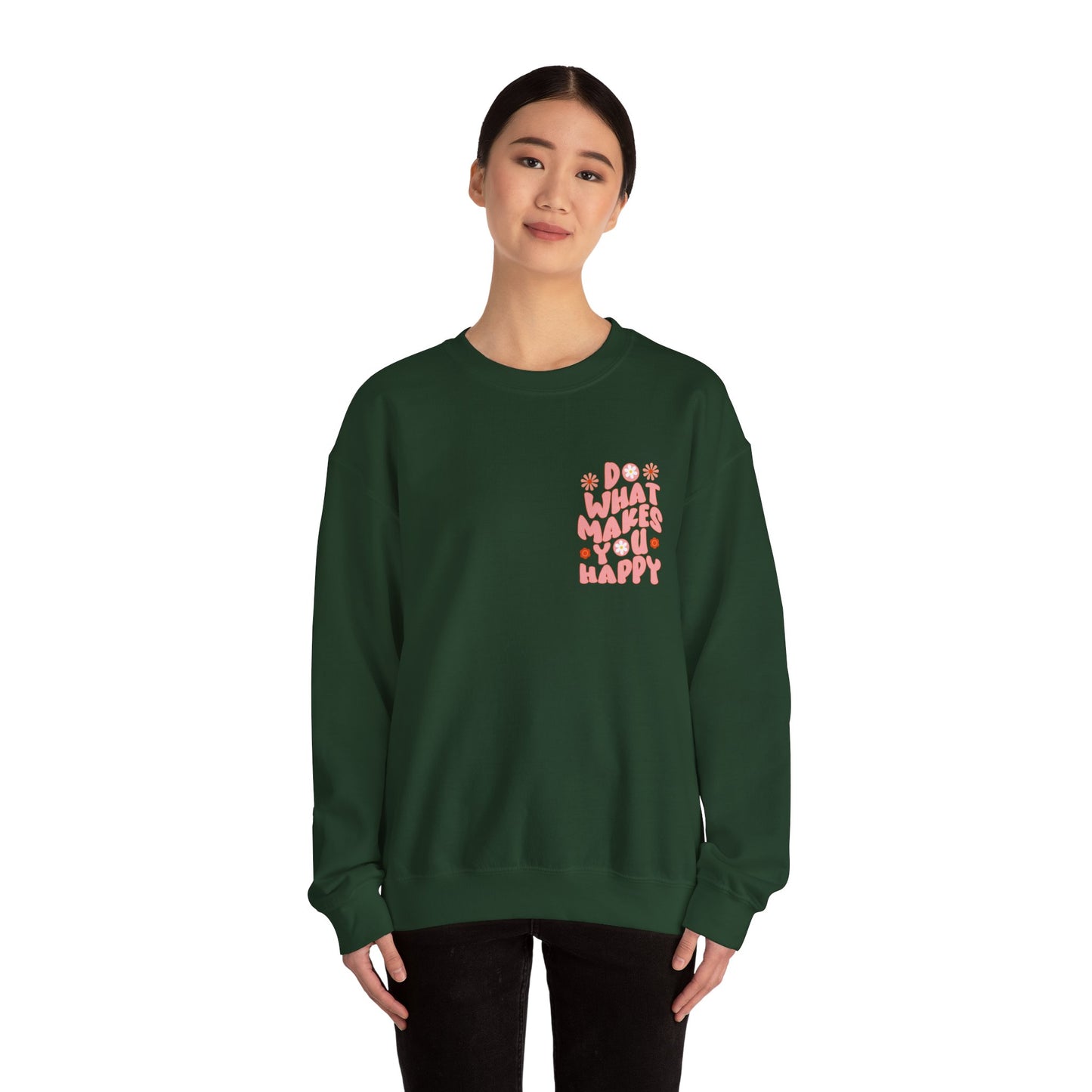 Do what makes you happy Sweatshirt Gift For her Christmas Sweatshirt Cute aesthetic Sweater Colorful daisy Sweatshirt christmas
