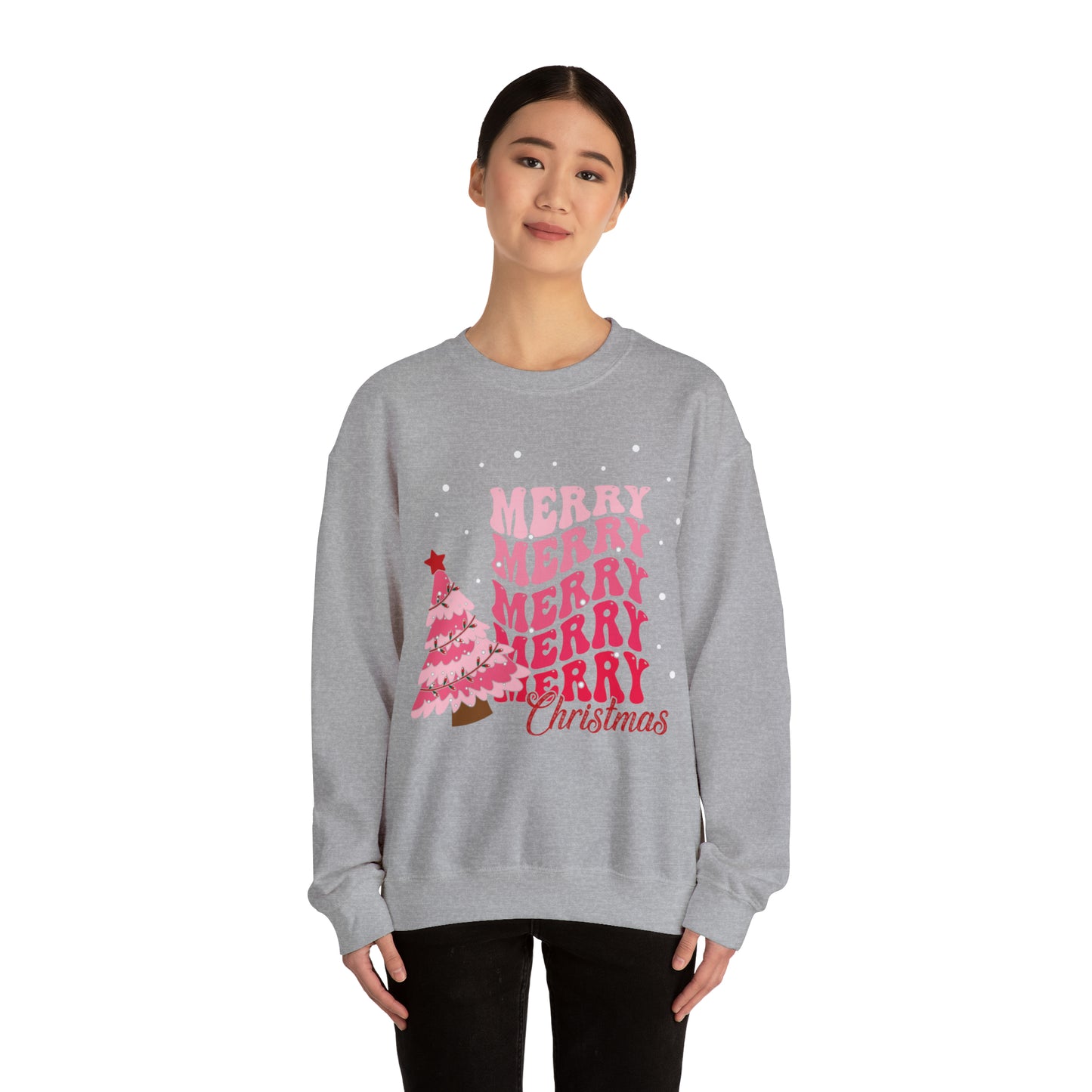 Festive AF sweater Pink Merry Bright Christmas Sweatshirt for Women Christmas Shirt Sweater Holiday Christmas gift for her gift for him