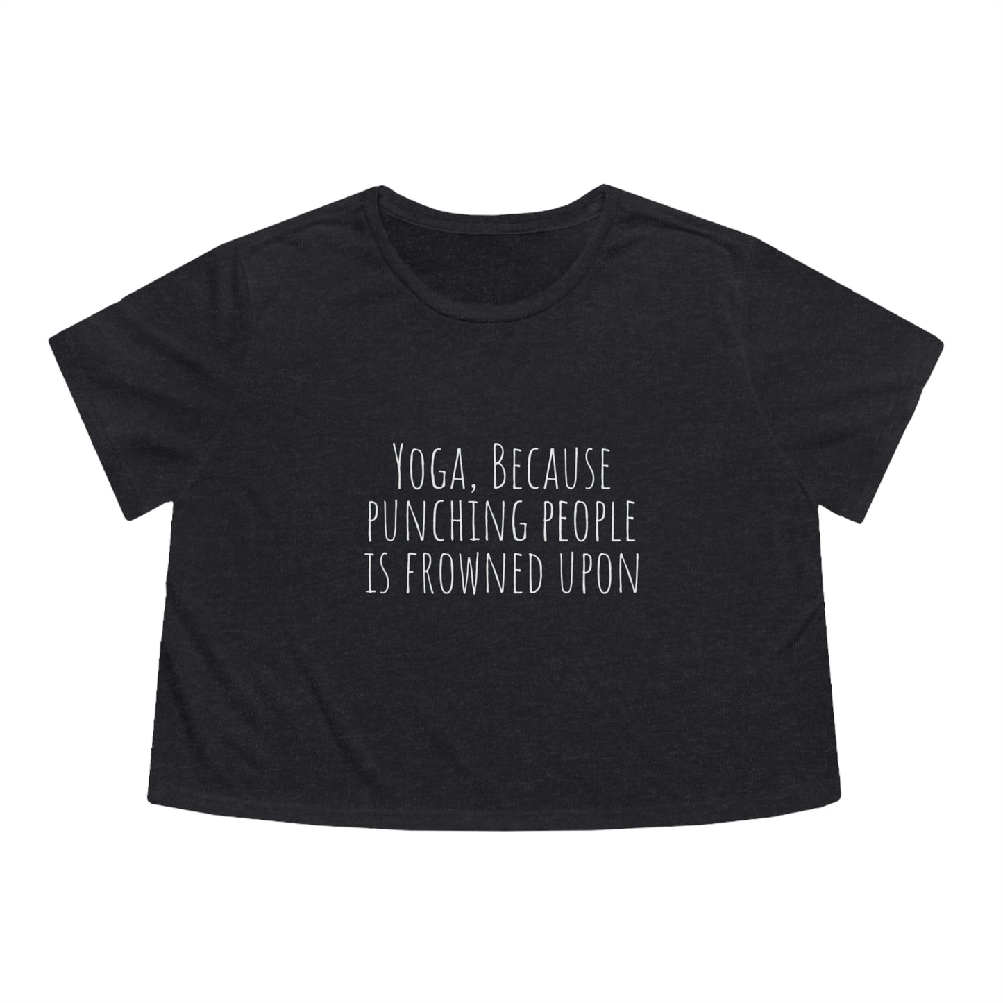 Yoga top yoga because punching people is frowned upon shirt women's rights shirt yogawear spiritual clothes bohemian gift for her Flowy