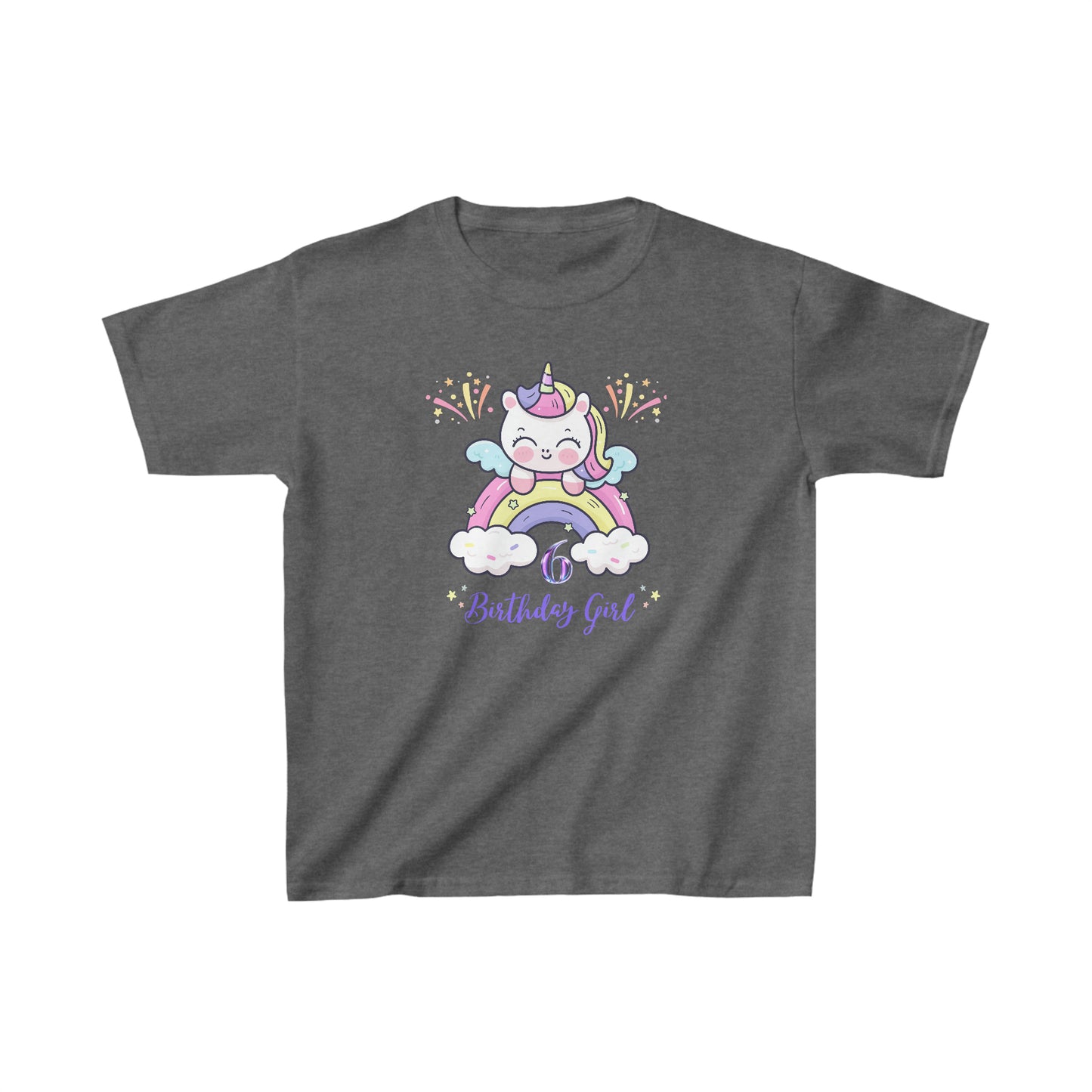 Birthday girl shirt 6 year old birthday shirt kid wavy birthday party shirt Christmas shirt Rainbow cloud kid shirt birthday shirts birthday