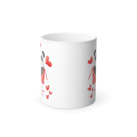You've Bamboozled my heart mug Vday funny panda love mug bamboo pun gift proposal gift bestie gift for her gift for him Color Morphing Mug