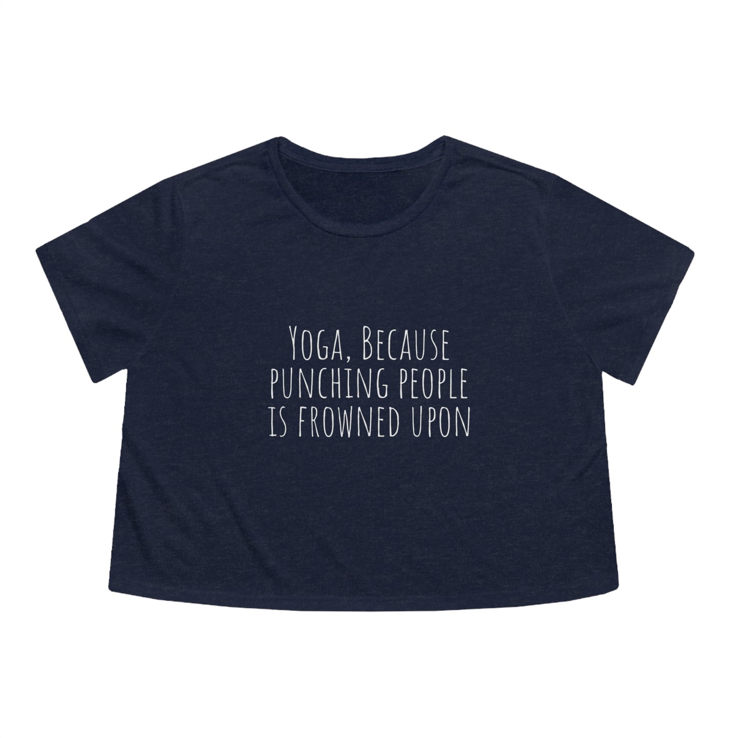 Yoga top yoga because punching people is frowned upon shirt women's rights shirt yogawear spiritual clothes bohemian gift for her Flowy