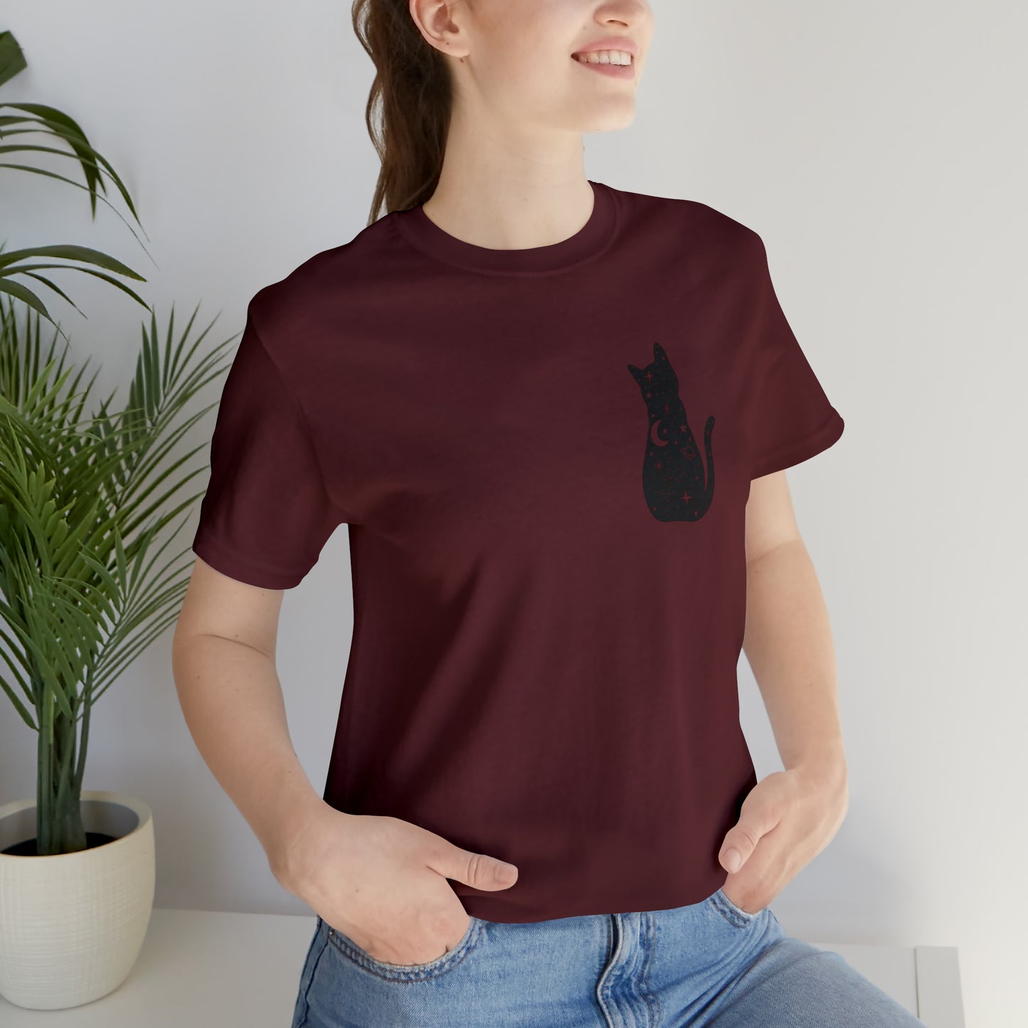 Cat Halloween shirt Witches Halloween T shirt Halloween Sweater Christmas Gift for Cat Lover Gift, Black Cat Gift for Cat Mom Gift moon