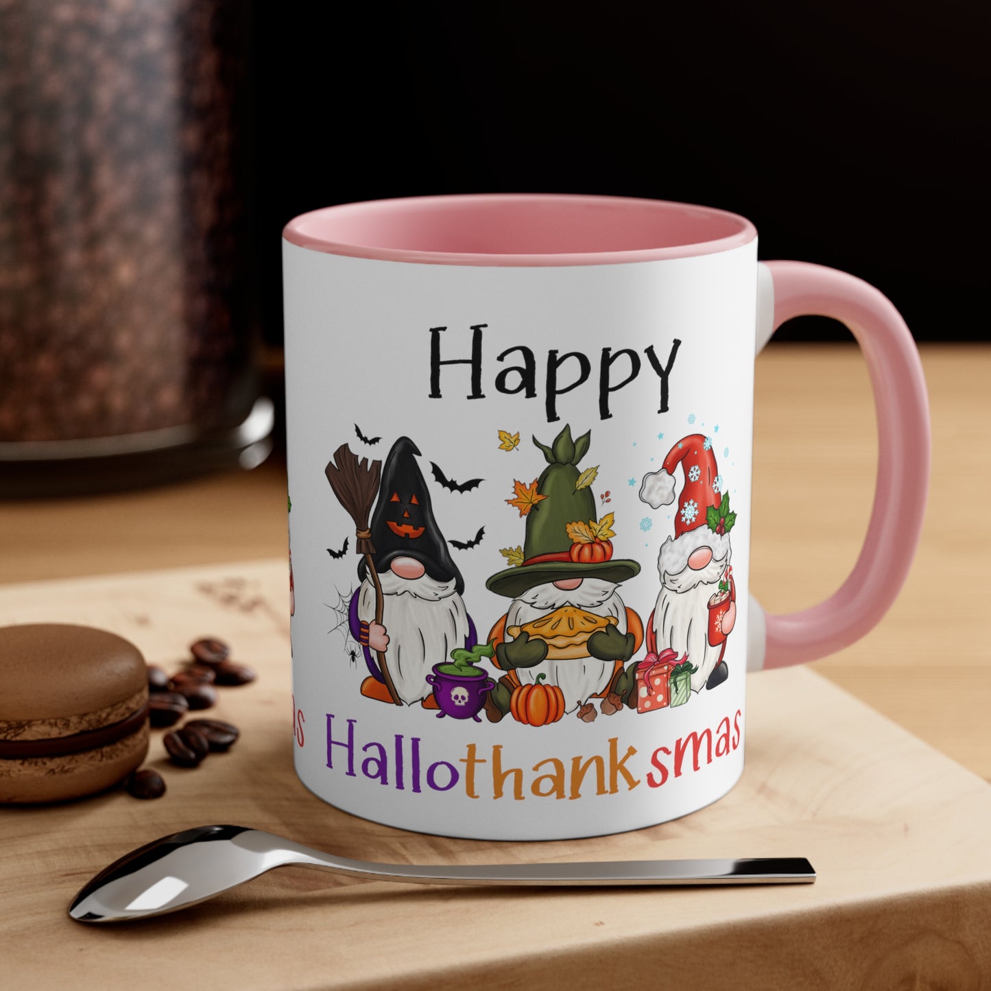 Gnome lover gift Halloween Mug Happy Hallothanksmas Spooky Teacher gift Appreciation mug gift coffee mug gift for her gift for him 11oz