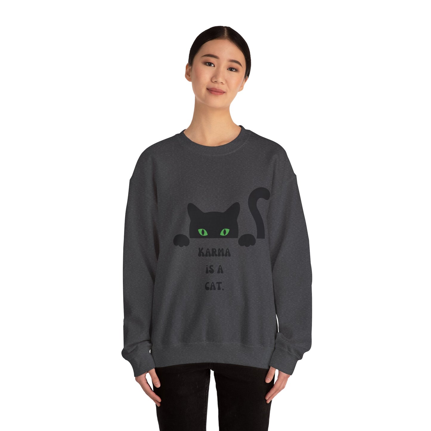 Karma is cat sweater cat lover gift karma gift gift for cat owners funny cat birthday gift Christmas sweatshirt gift for her gift for him