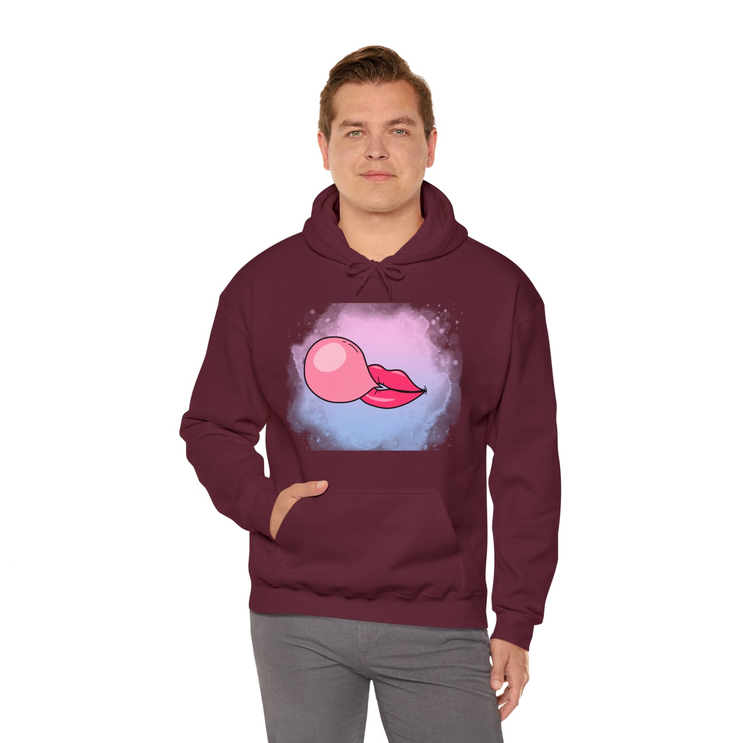 Bubble Gum kiss Hoodie, Summer Bubblegum shirt, Birthday gift for her, Galantine gift for her, best friend gift,birthday vacation,Unisex