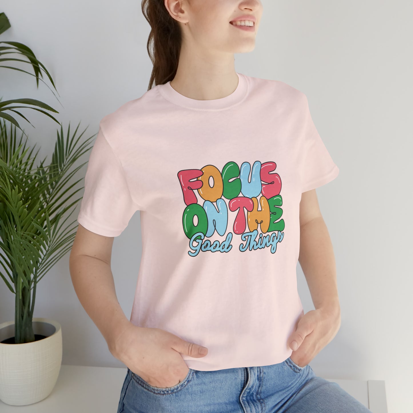 Focus on the good things shirt positive vibes shirt good vibes tee yogawear zen clothes bohemian top Women's Christmas gift for her for him