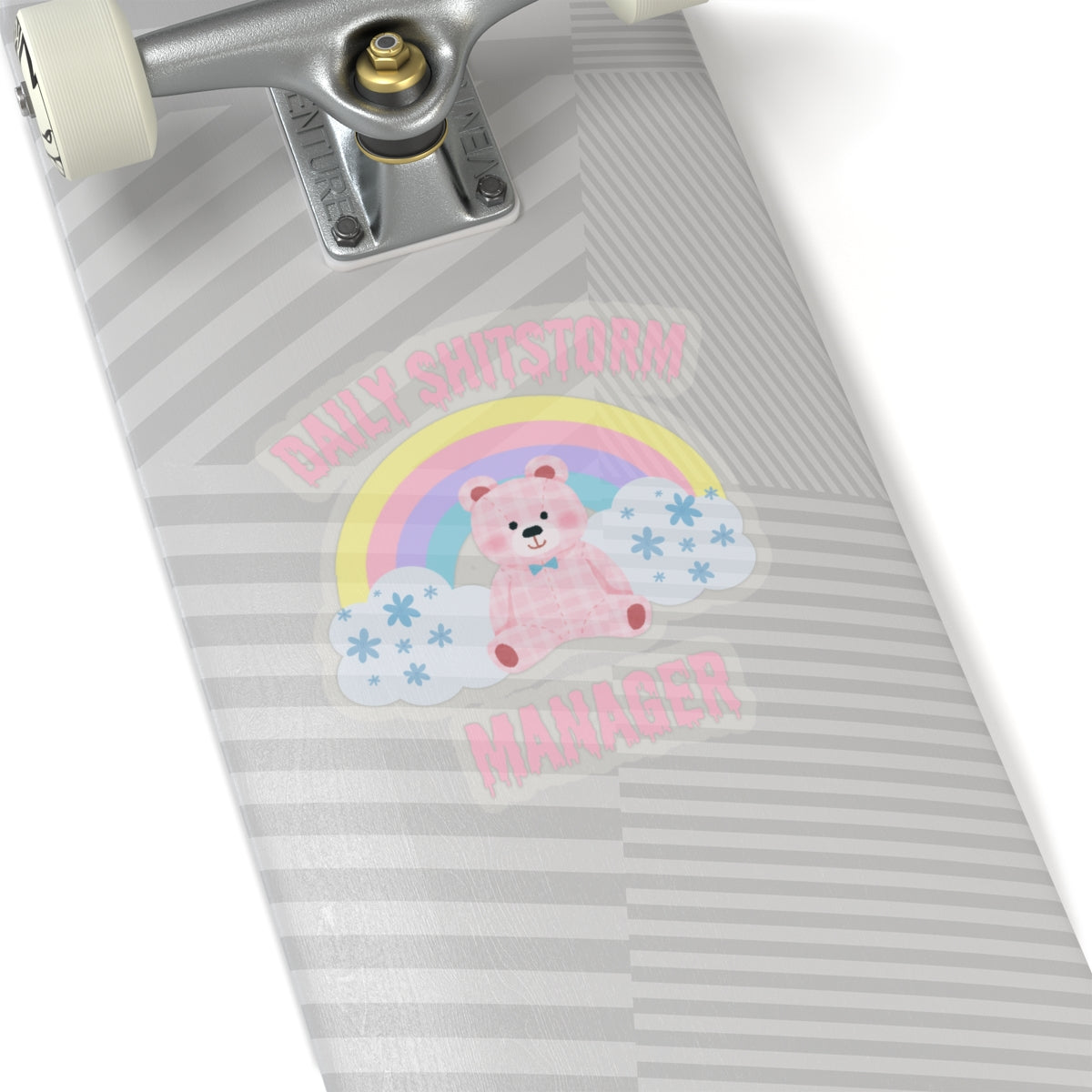 Daily shitstorm manager stickers funny coworker gift funny mom gift bestfriend gift Kiss-Cut Stickers Halloween stickers bear rainbow sticker