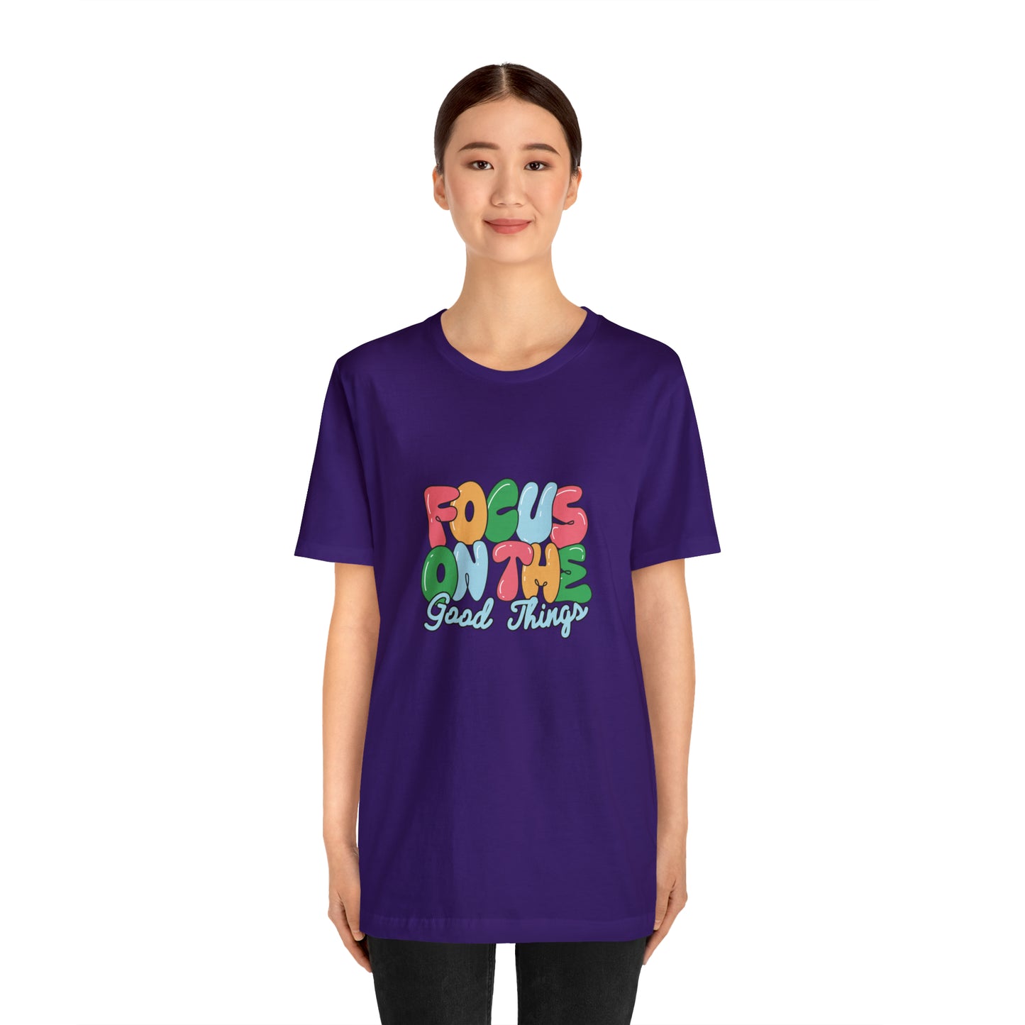 Focus on the good things shirt positive vibes shirt good vibes tee yogawear zen clothes bohemian top Women's Christmas gift for her for him