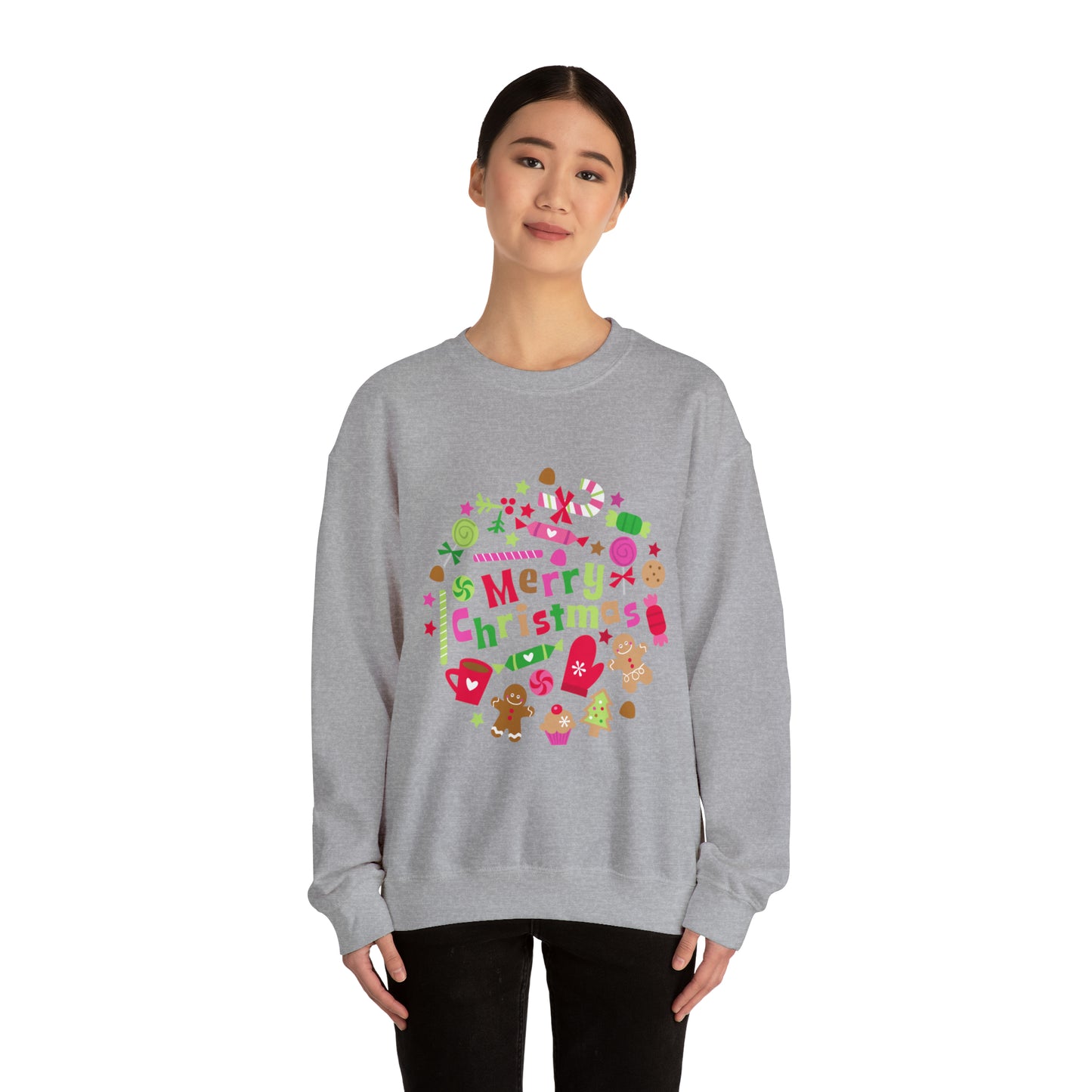 Candy Christmas sweater Merry Bright Christmas sweatshirt Christmas Sweatshirt for her Christmas family Shirt Christmas gift for him