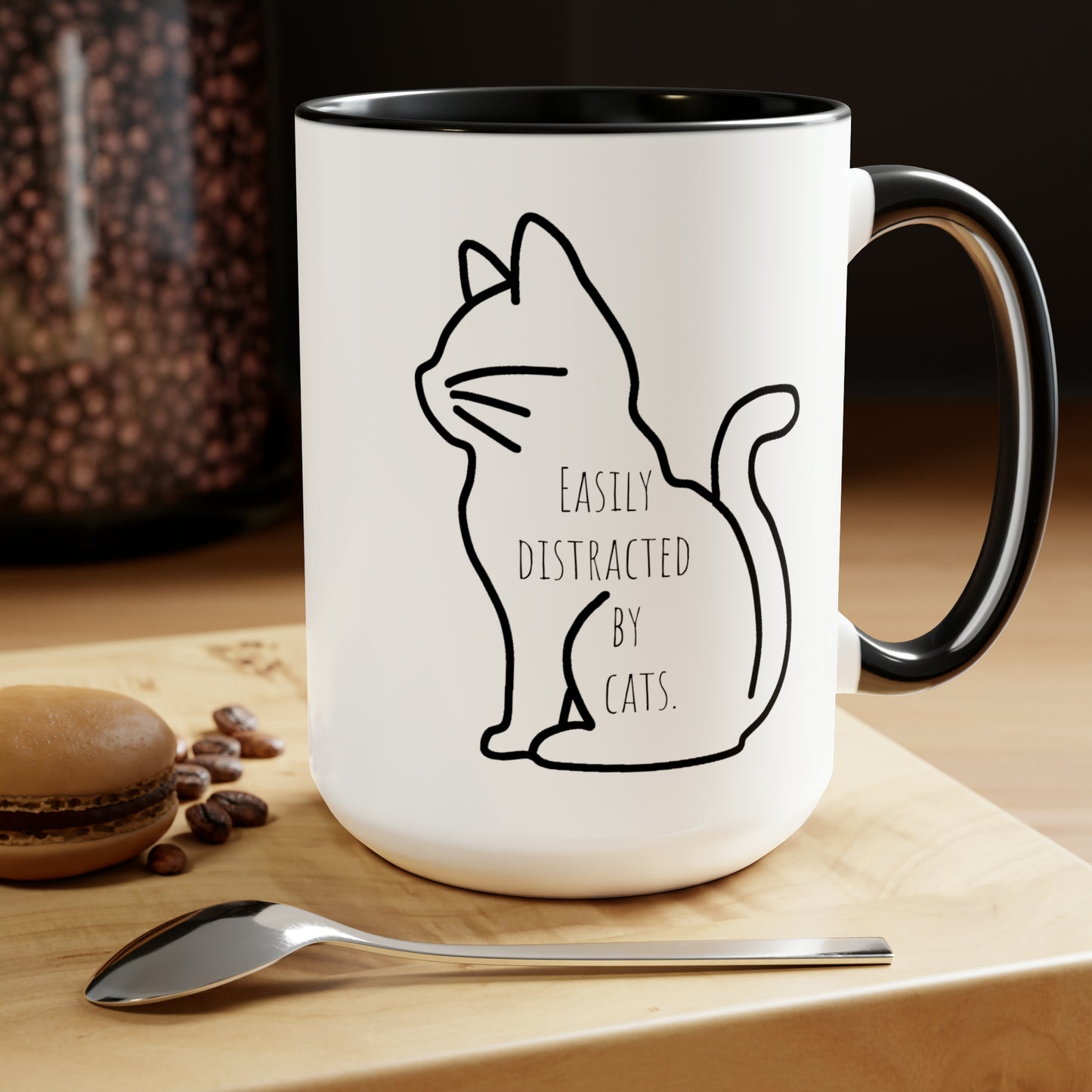 Easily distracted by cats mug Boss lady mug Entrepreneur woman Christmas gift for her gift for wife coworker gift Floral mug gift for her