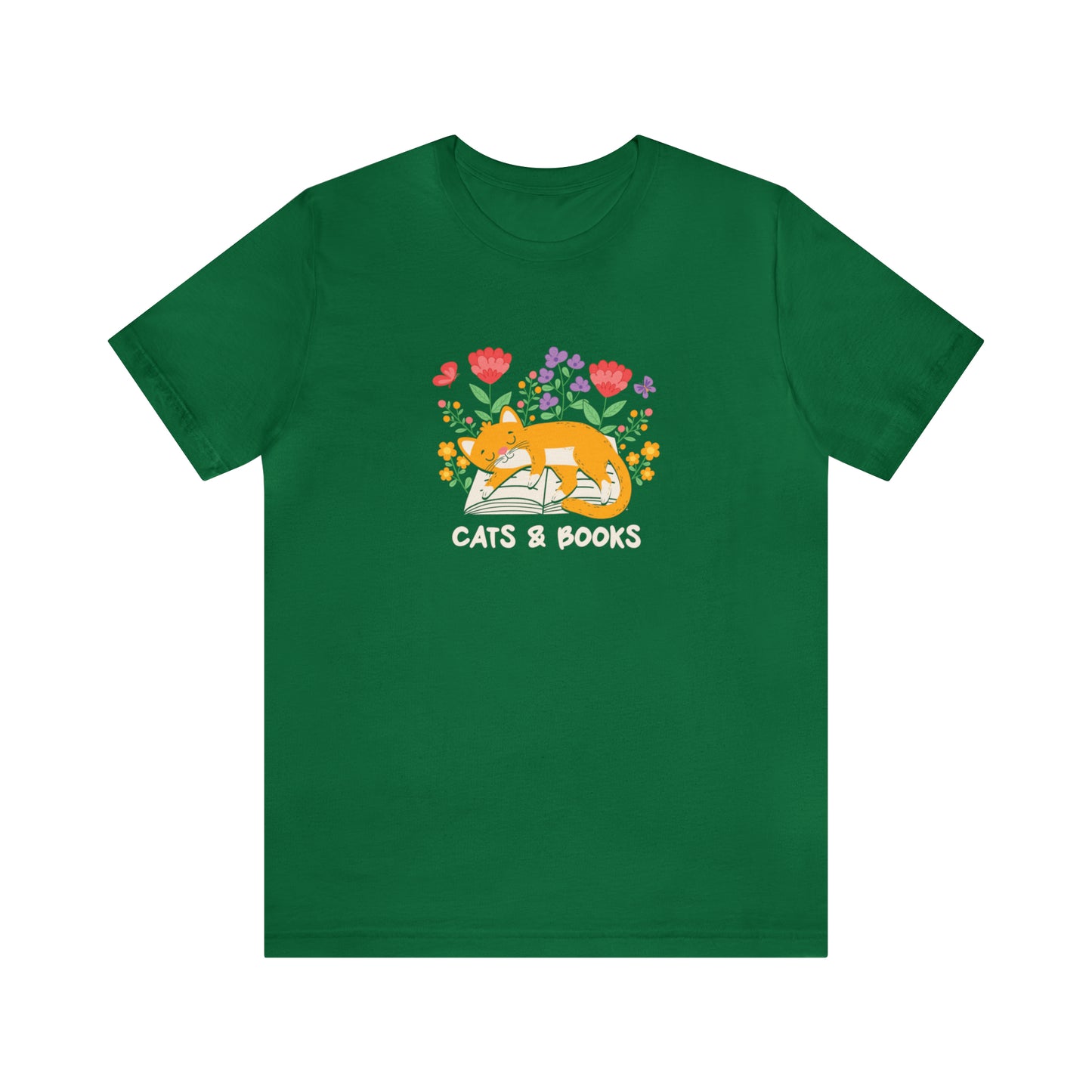 Cat Mom Shirt Cat Lover Tee Cute Book Cat Shirt Floral Book Shirt Book Lover Sweatshirt Reader Bookish Tee Cat Themed Gift For Women for men