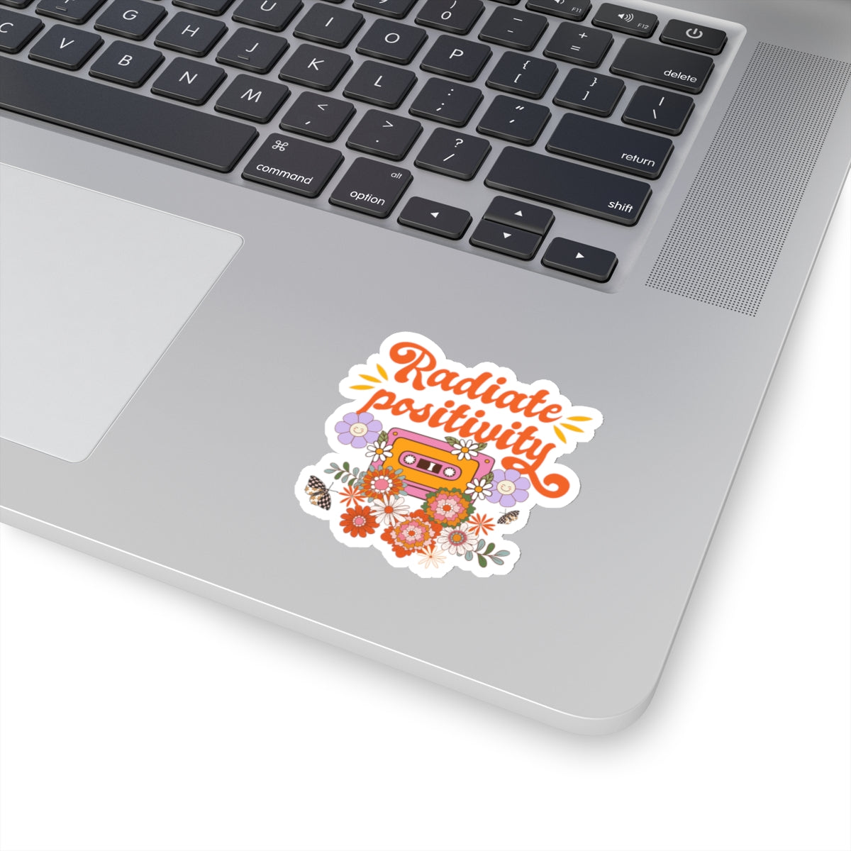 Radiate positivity sticker Delulu sticker Retro vibes sticker bestie gift for her bestfriend gift Kiss-CutSticker cassette tape butterfly