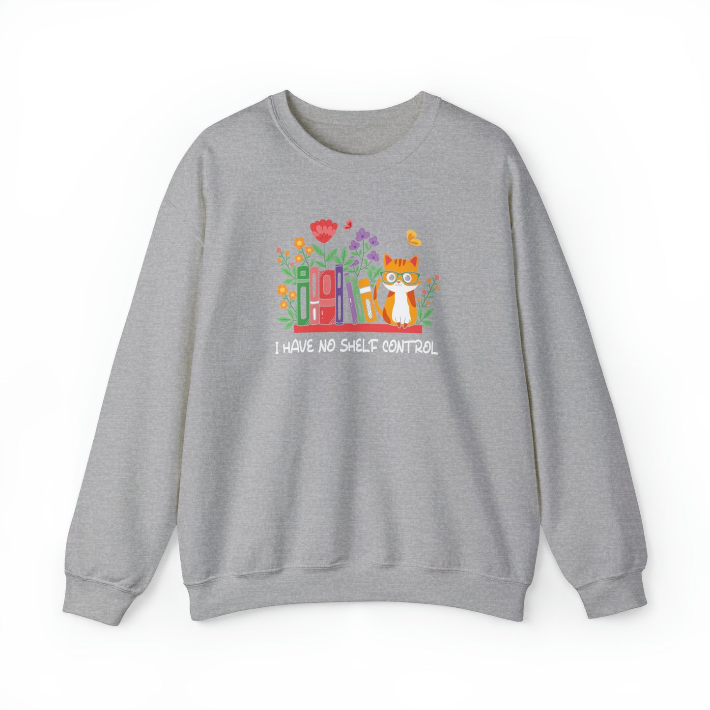 Cat lover Sweatshirt book lover sweater BookShelf control orange cat Shirt Halloween Cat Sweatshirt Gift for Cat Lover Gift for Cat Mom Gift