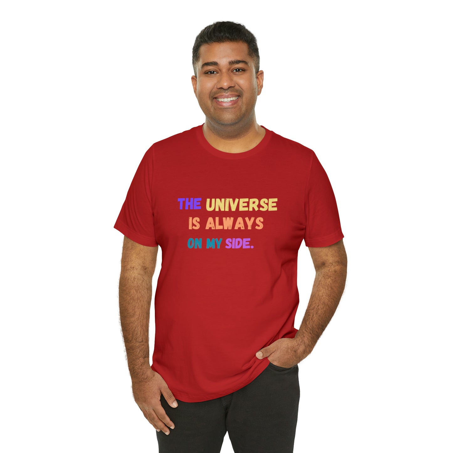 Spiritual shirt universe shirt yogawear gift for him gift for her best friend gift birthday gift Universe is always on my side T-shirt
