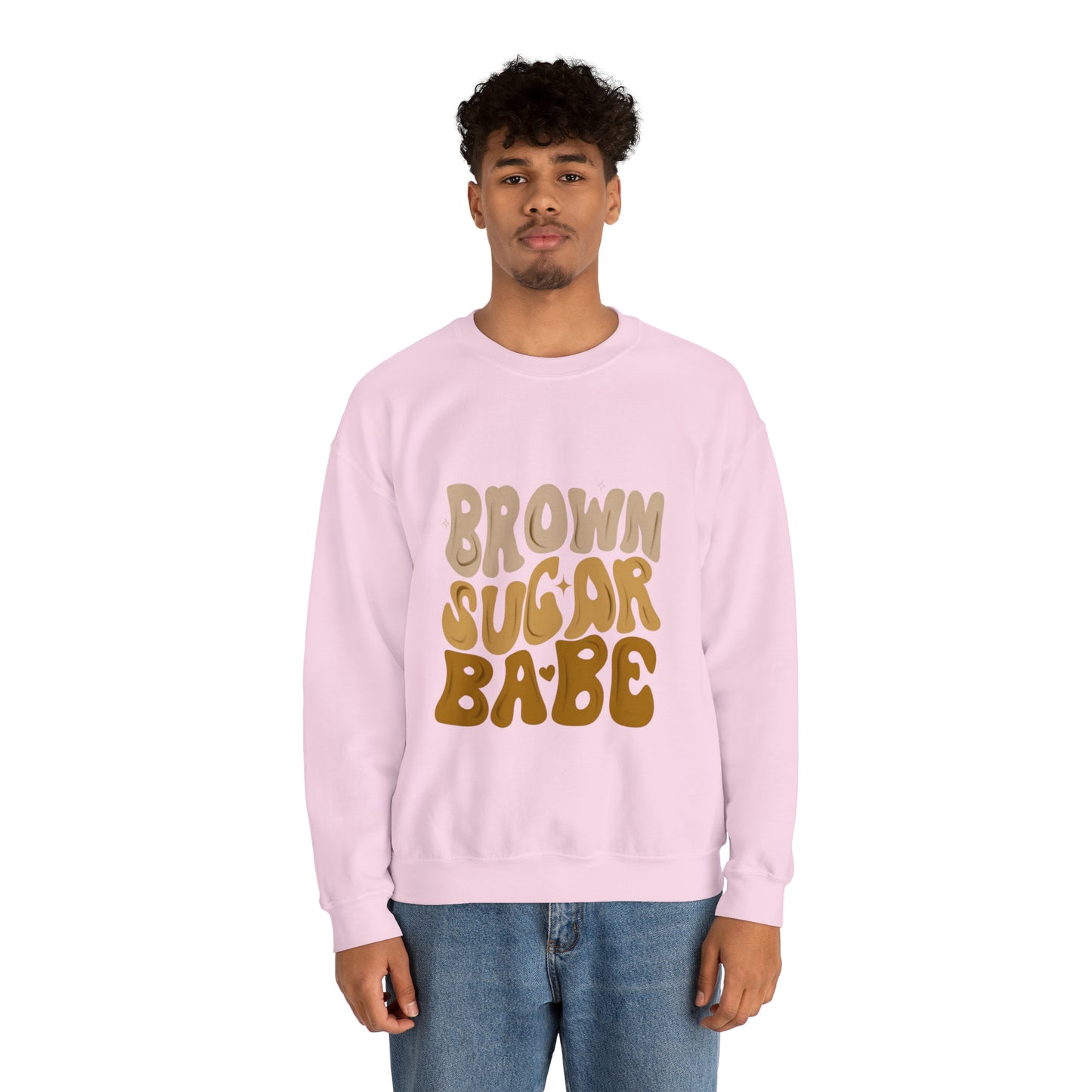 Brown Sugar Babe sweatshirt, Brown Beauty shirt, Birthday gift for her, Melanin sweatshirt, Unisex Heavy Blend Crewneck Sweatshirt