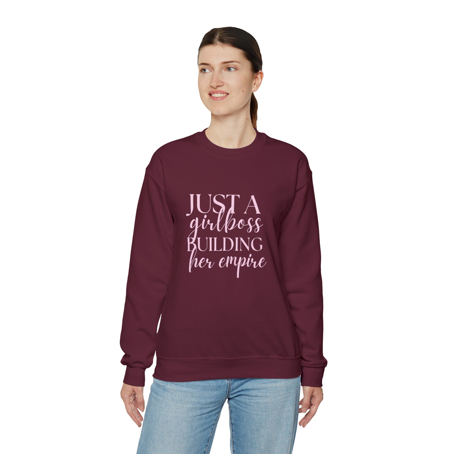 Boss Babe sweatshirt,Girlboss Sweatshirt, Just a girlboss building her empire, Bossbabe sweater,Christmas gift for her,Birthday gift