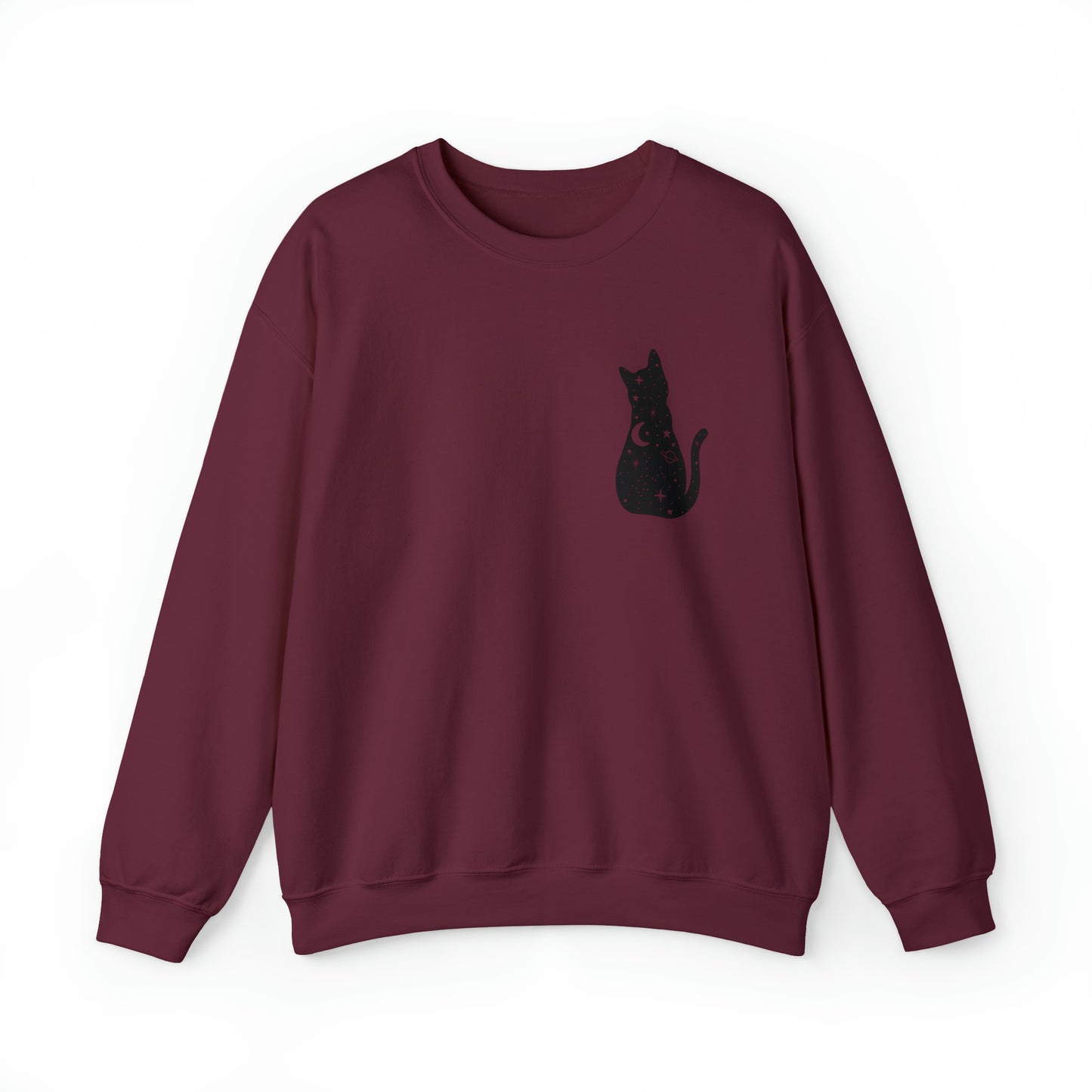 Halloween Sweatshirt Black Cat Shirt Halloween Sweater Halloween Cat Sweatshirt Gift for Cat Lover Gift Black Cat Gift for Cat Mom Gift Moon