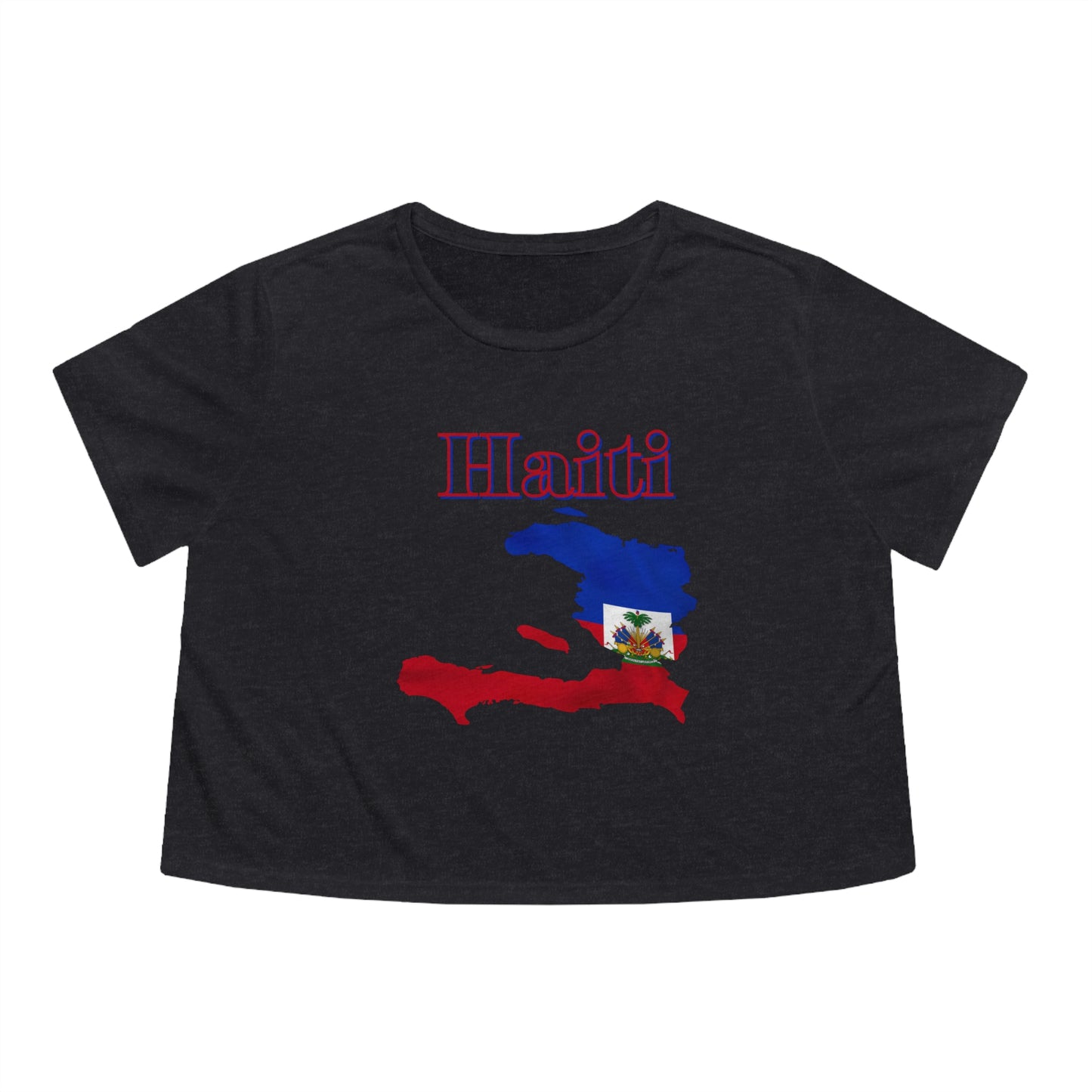 Haiti flag crop top Haiti shirt island Map Tee