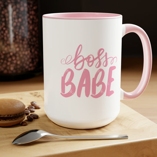 Pink Bossbabe mug Christmas mug gift for mom gift mug Floral mug gift for her Mug funny gift for wife Coffee Mugs Christmas gift 15oz