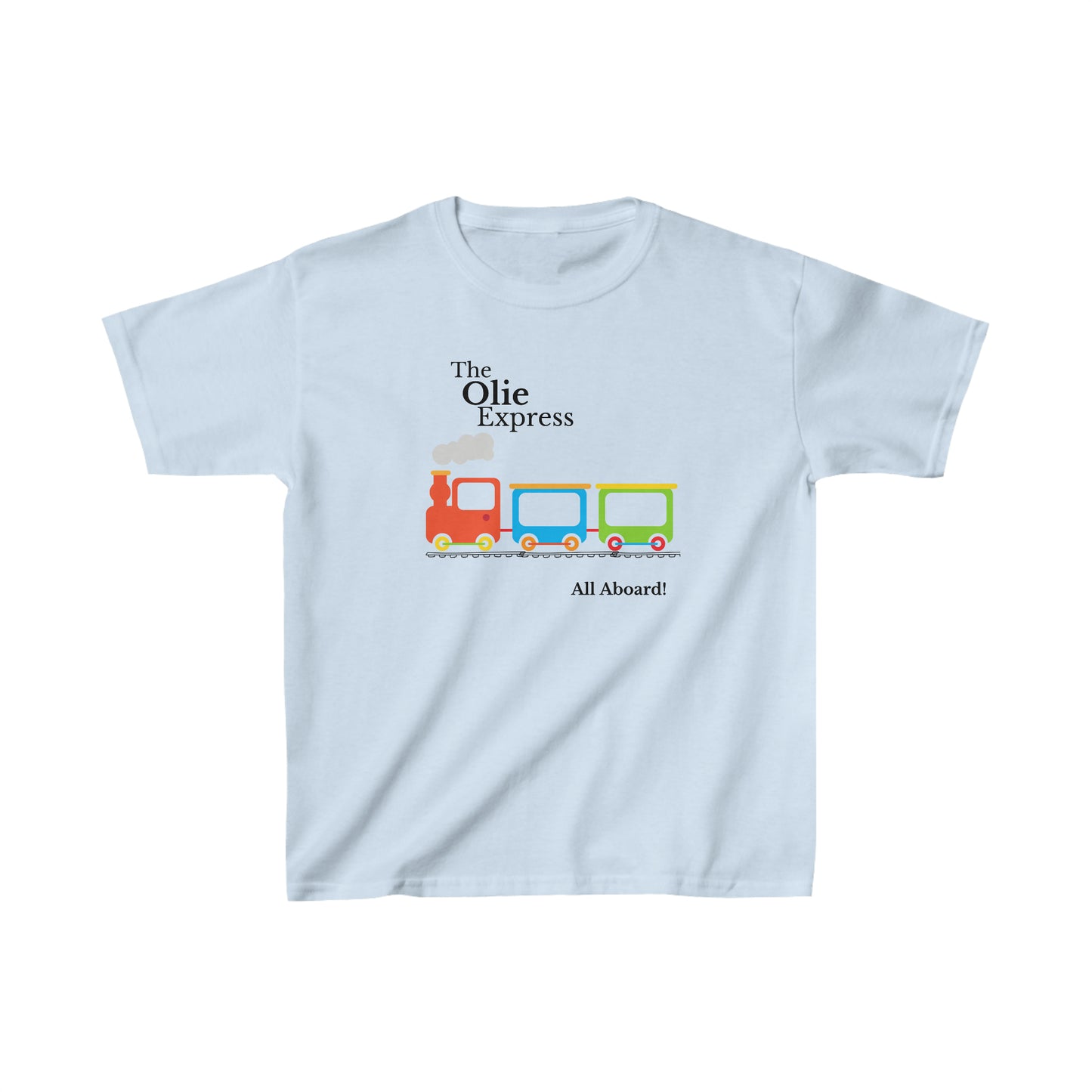All aboard the train shirt Birthday boy shirts birthday girl shirt Kids Heavy Cotton™ Tee