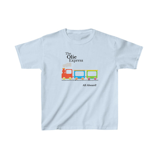 All aboard the train shirt Birthday boy shirts birthday girl shirt Kids Heavy Cotton™ Tee