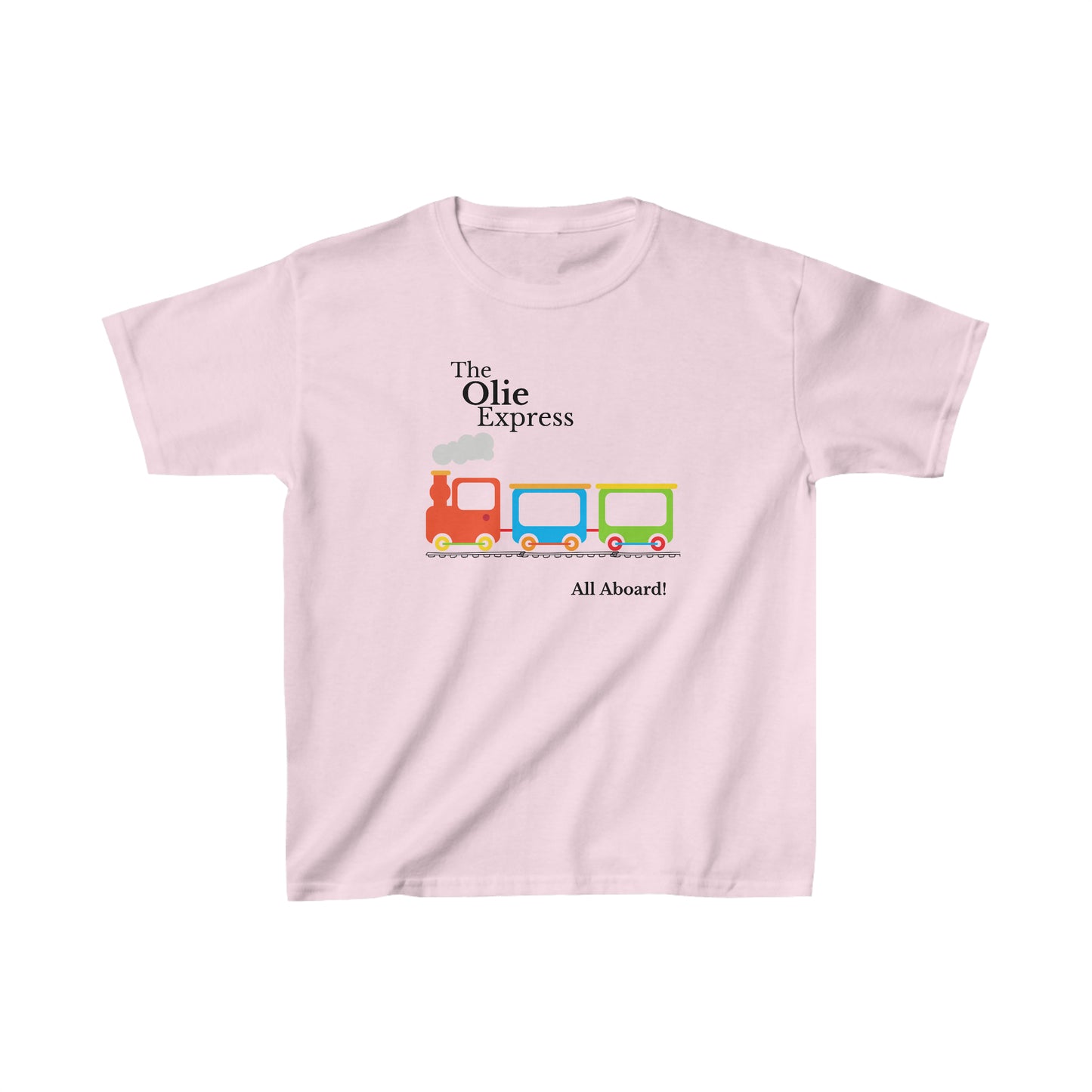 All aboard the train shirt Birthday boy shirts birthday girl shirt Kids Heavy Cotton™ Tee