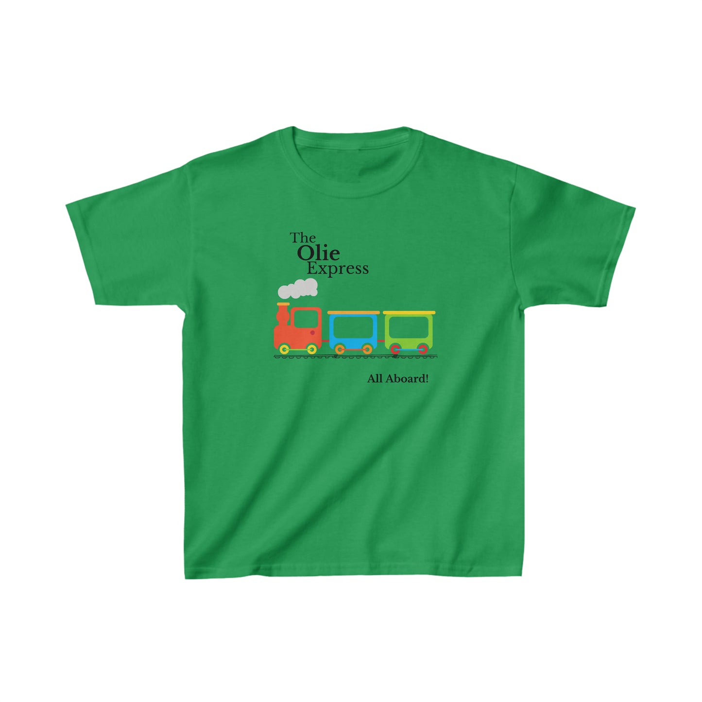 All aboard the train shirt Birthday boy shirts birthday girl shirt Kids Heavy Cotton™ Tee