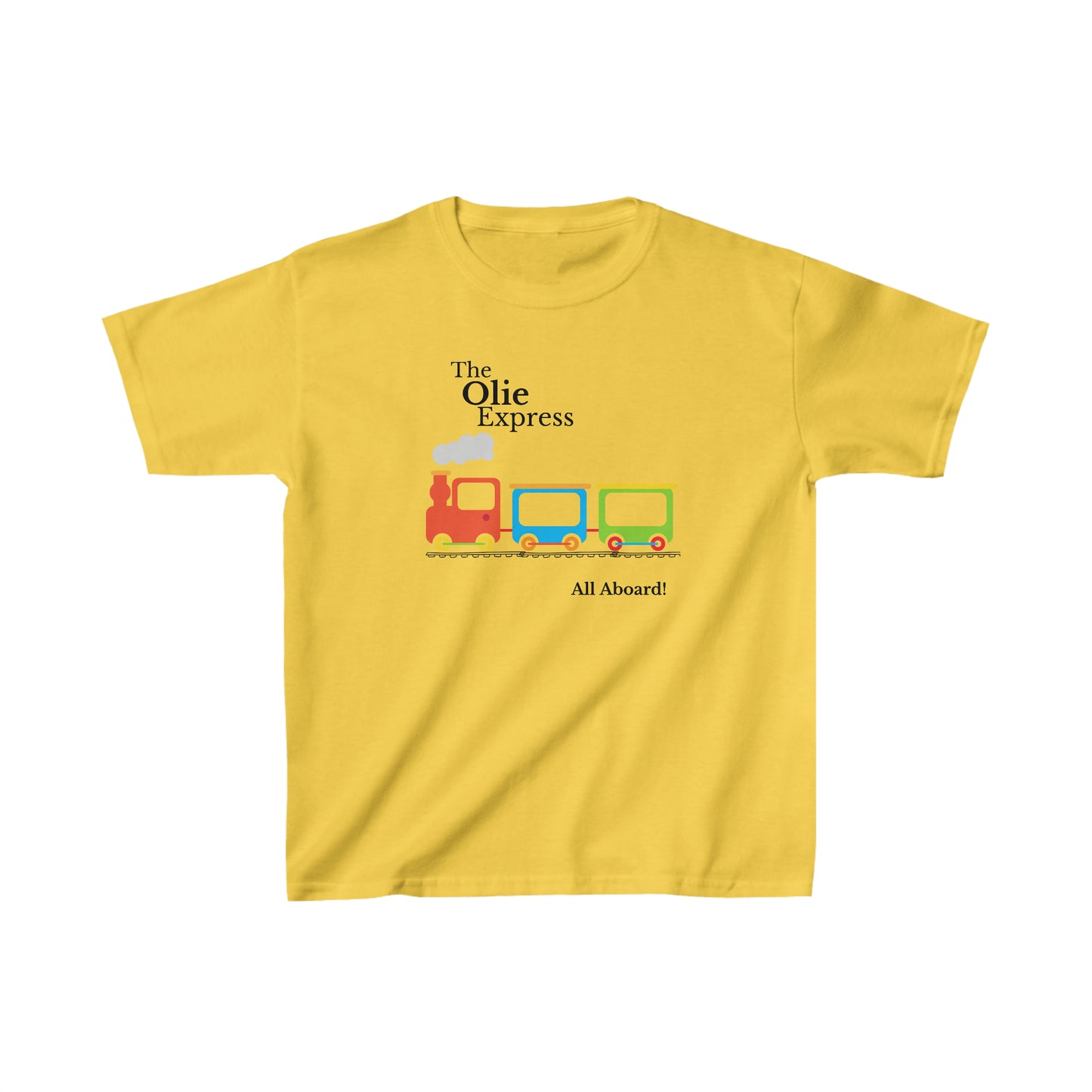 All aboard the train shirt Birthday boy shirts birthday girl shirt Kids Heavy Cotton™ Tee