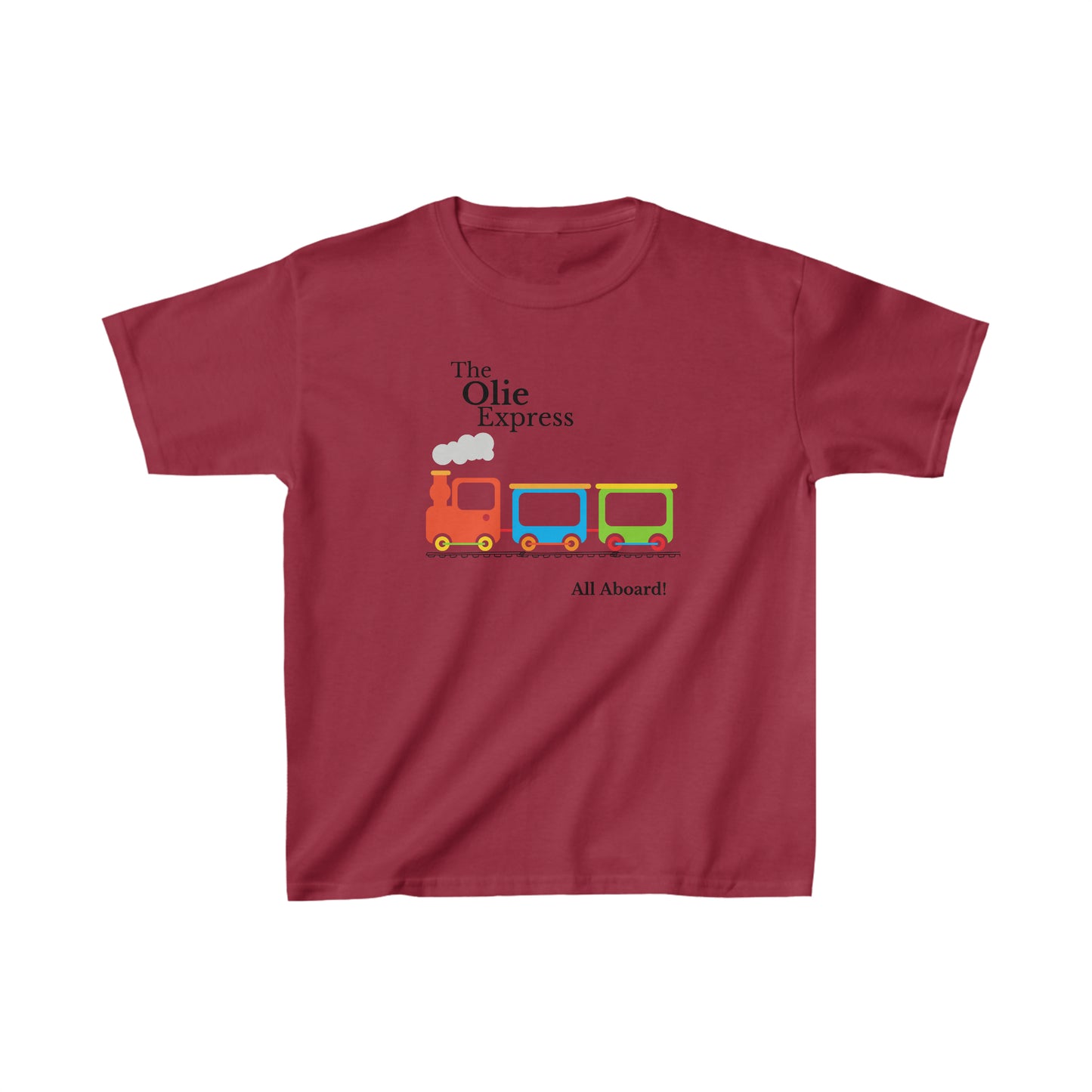 All aboard the train shirt Birthday boy shirts birthday girl shirt Kids Heavy Cotton™ Tee