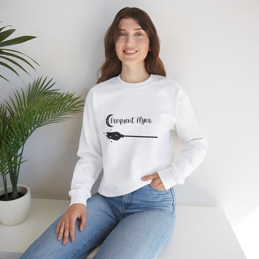Frequent Flyer sweater Witchy sweatshirt Wicked Halloween sweater Witches broom shirt wizard HalloweenSweatshirt Halloween Sweater Christmas