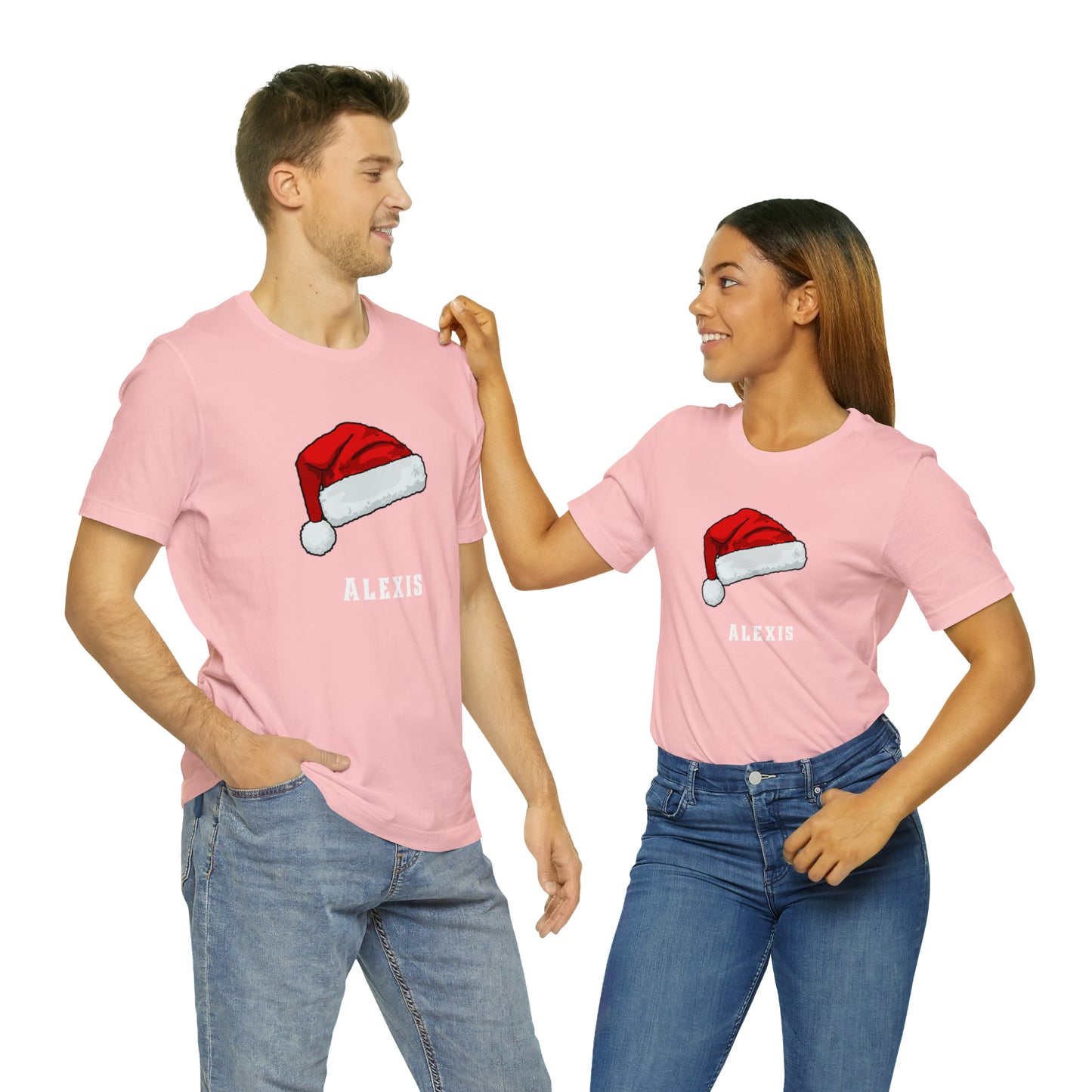 Matching Family Christmas Shirts, Santa claus Hat family tshirts Family Christmas Shirt, Matching Xmas Tees Custom Christmas T shirt photos