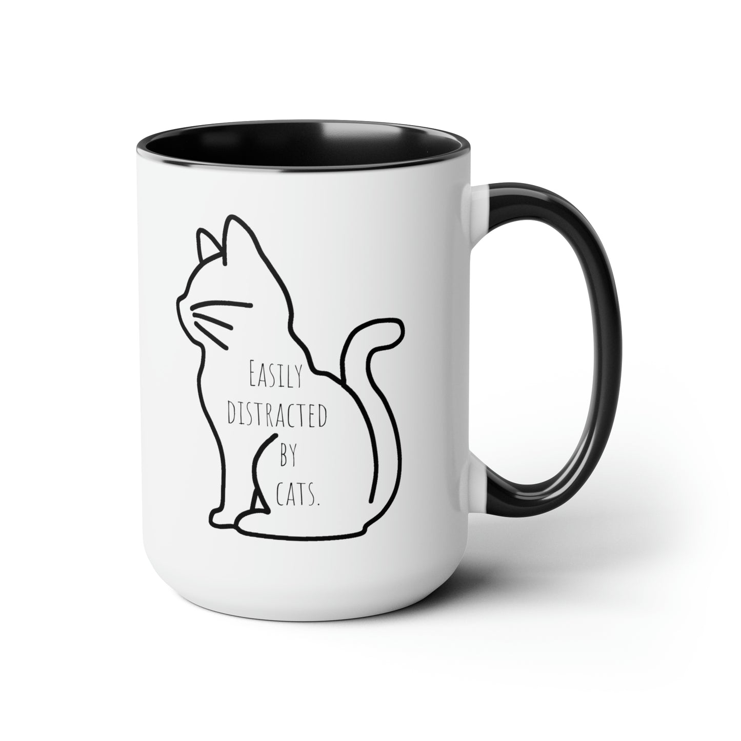 Easily distracted by cats mug Boss lady mug Entrepreneur woman Christmas gift for her gift for wife coworker gift Floral mug gift for her