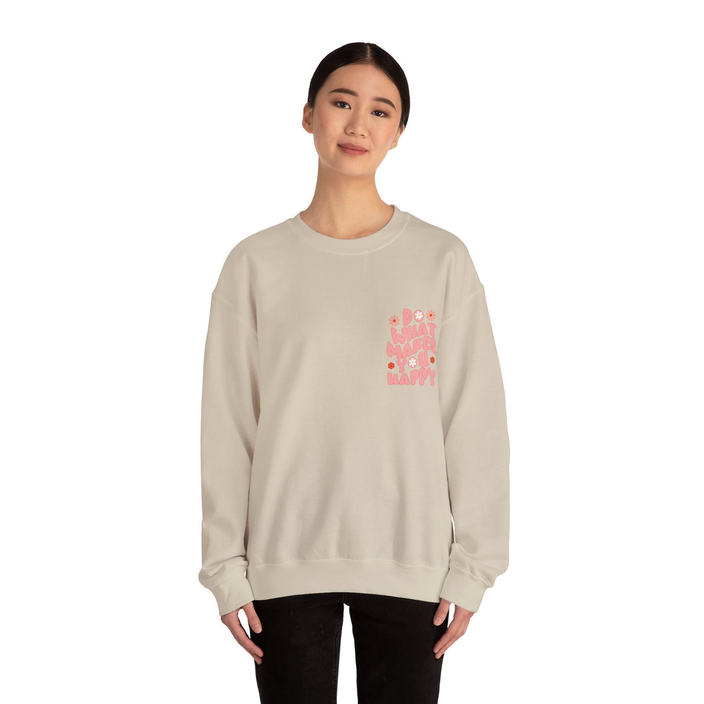 Do what makes you happy Sweatshirt Gift For her Christmas Sweatshirt Cute aesthetic Sweater Colorful daisy Sweatshirt christmas