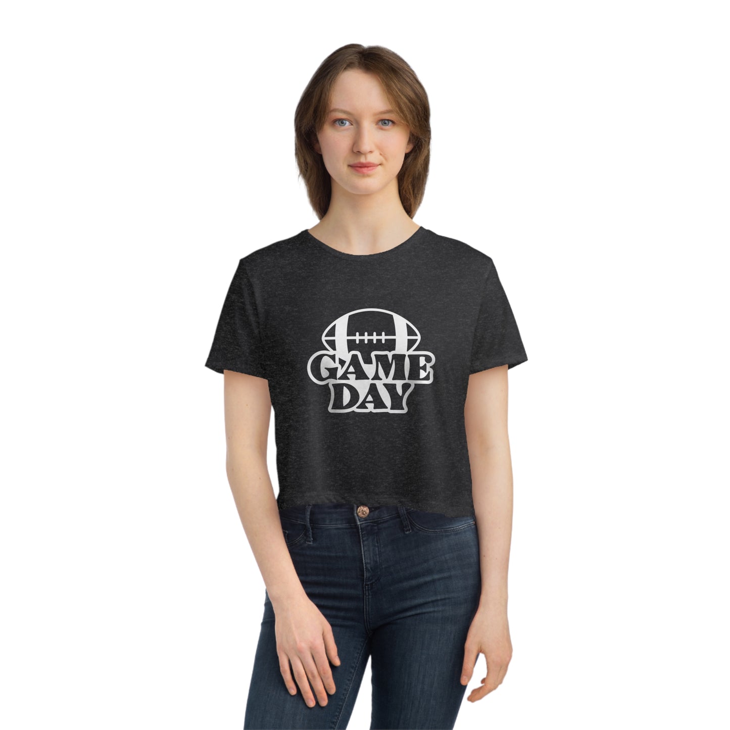 Football Mom crop top football season shirt gift for Mom gifts for her gift for her gift for him yoga crop top zen shirt Women's Tee