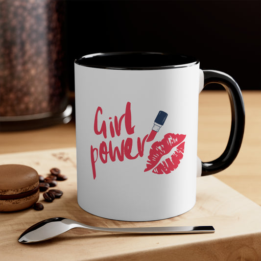 Girl power mug red lipstick mug bestie gift Christmas mug teacher gift coffee mug Christmas gift for for her tea gift for him 11oz