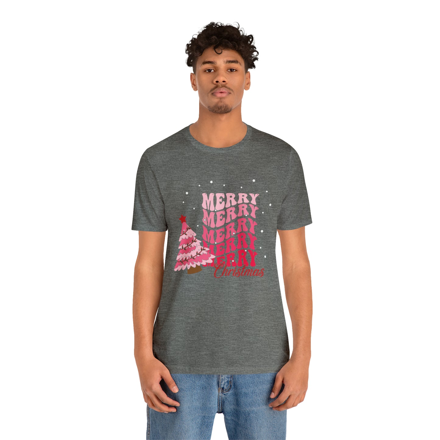 Festive AF shirt Pink Merry Bright Christmas Tshirt for Women Christmas Shirt Sweater Holiday Christmas gift for her gift for him unisex